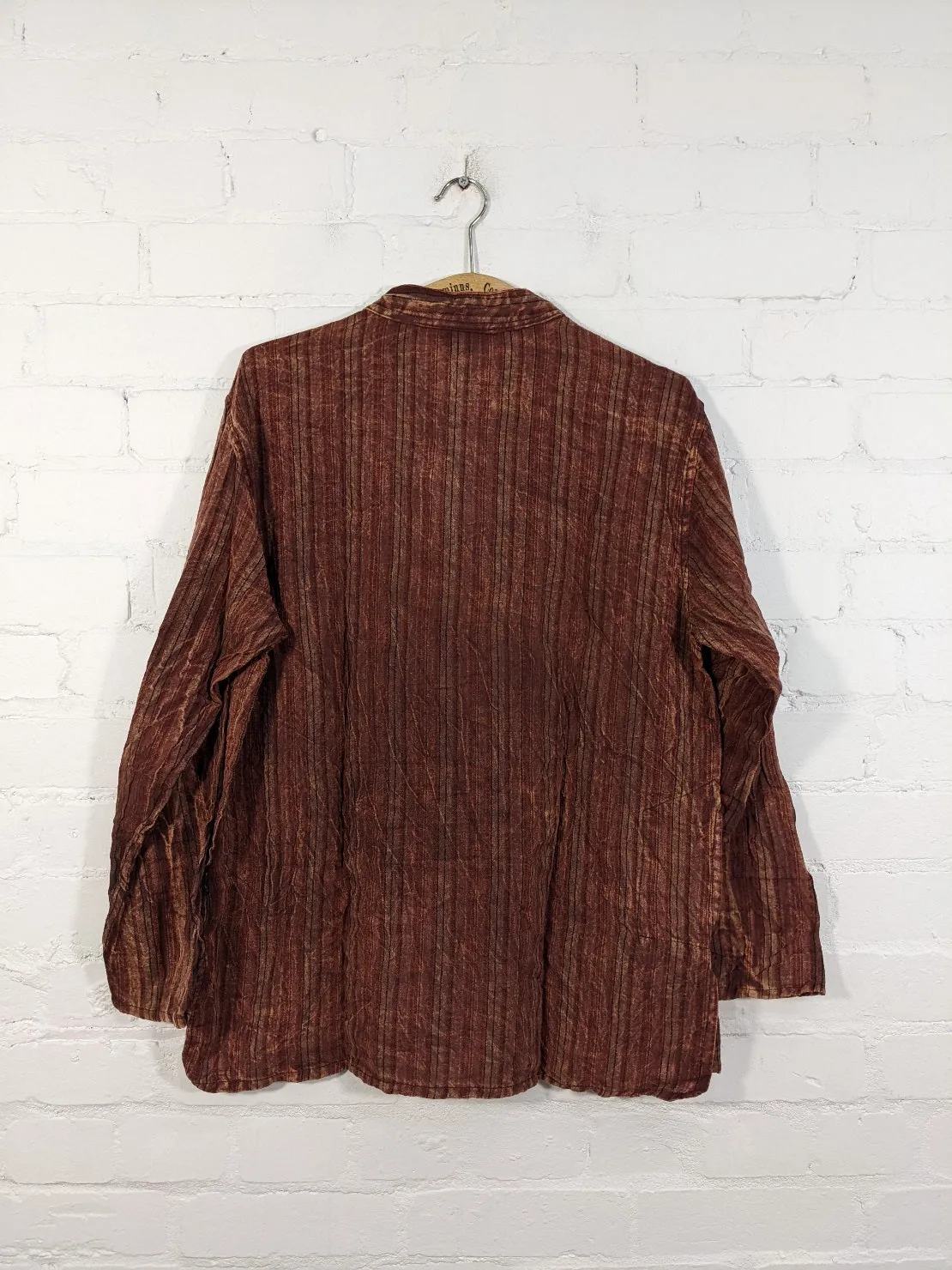 Stonewashed Stripe Three Button Shirt