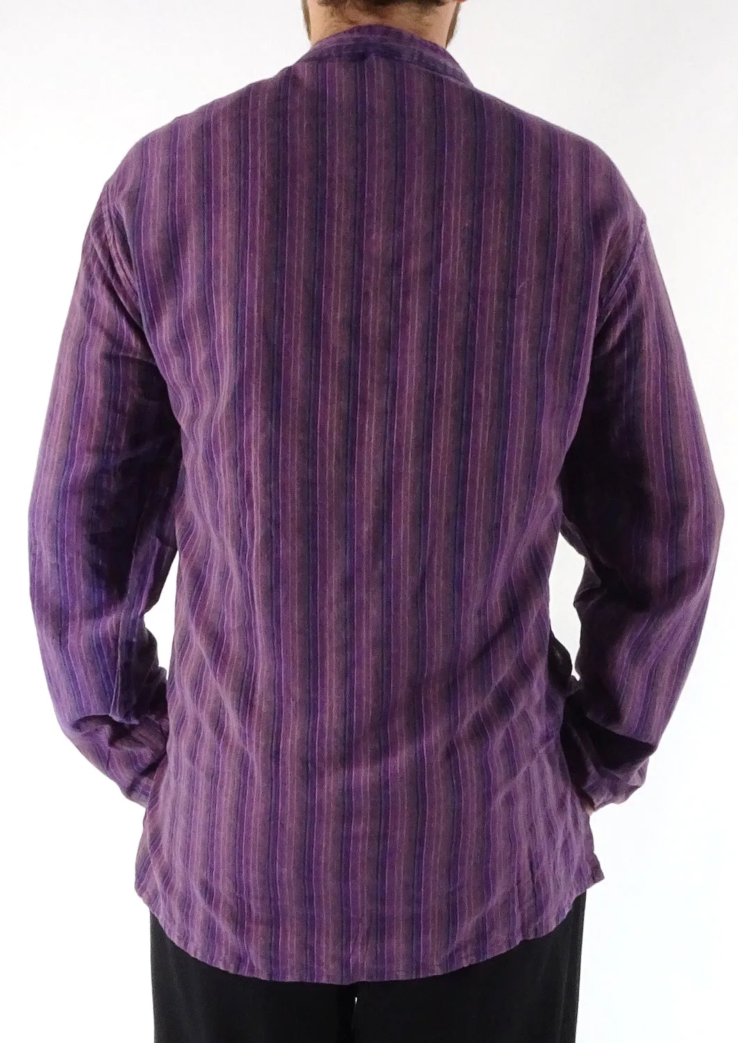 Stonewashed Stripe Three Button Shirt