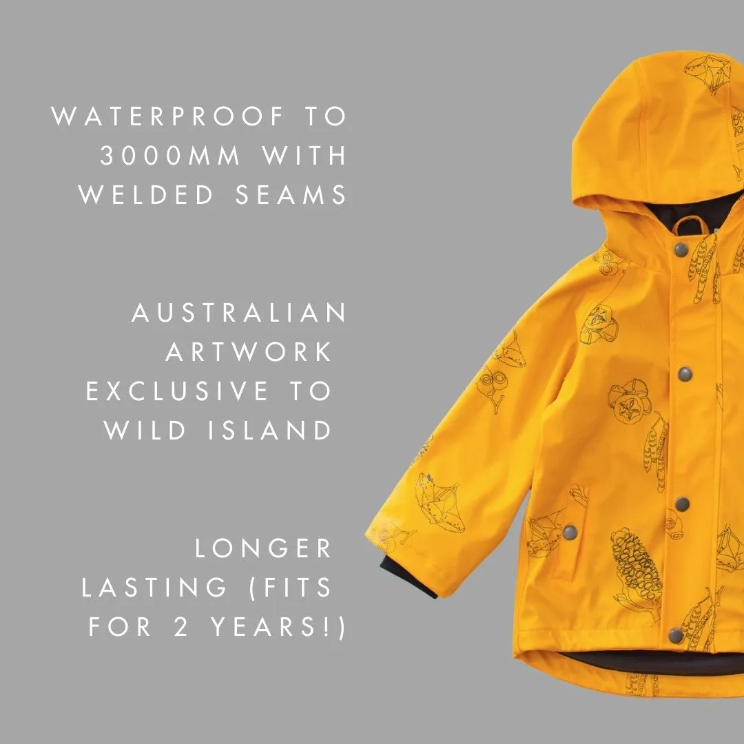 Storm Catcher Raincoat | Mustard Natives | Kids Waterproof Rain Jacket