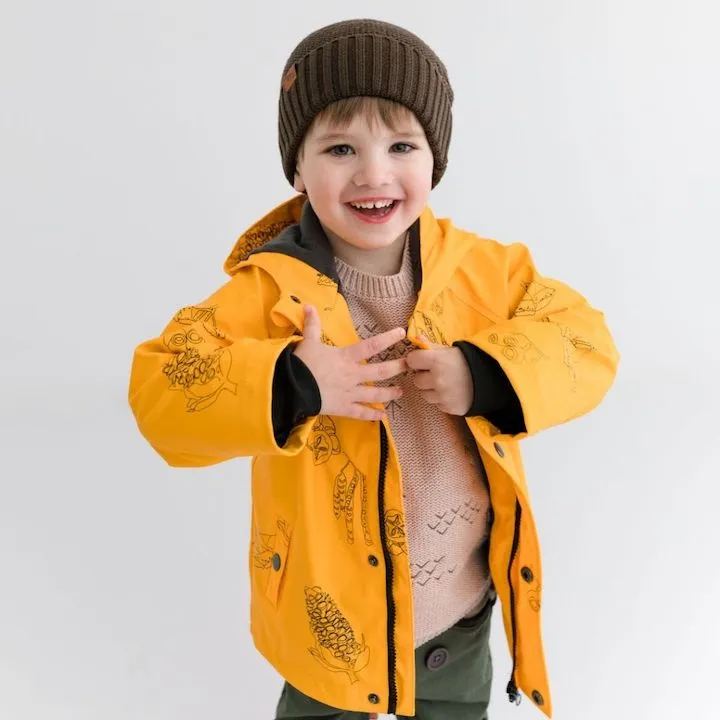 Storm Catcher Raincoat | Mustard Natives | Kids Waterproof Rain Jacket