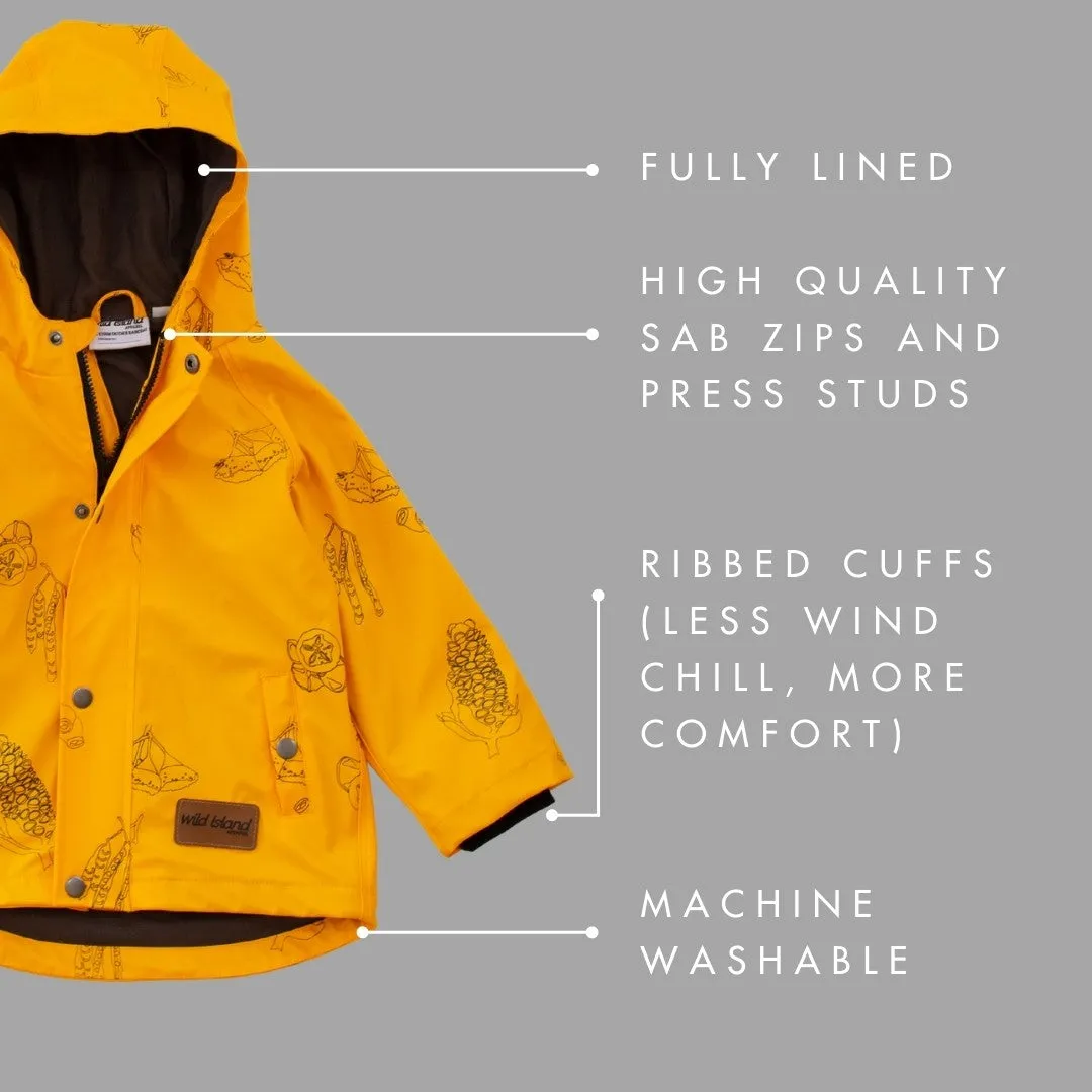 Storm Catcher Raincoat | Mustard Natives | Kids Waterproof Rain Jacket