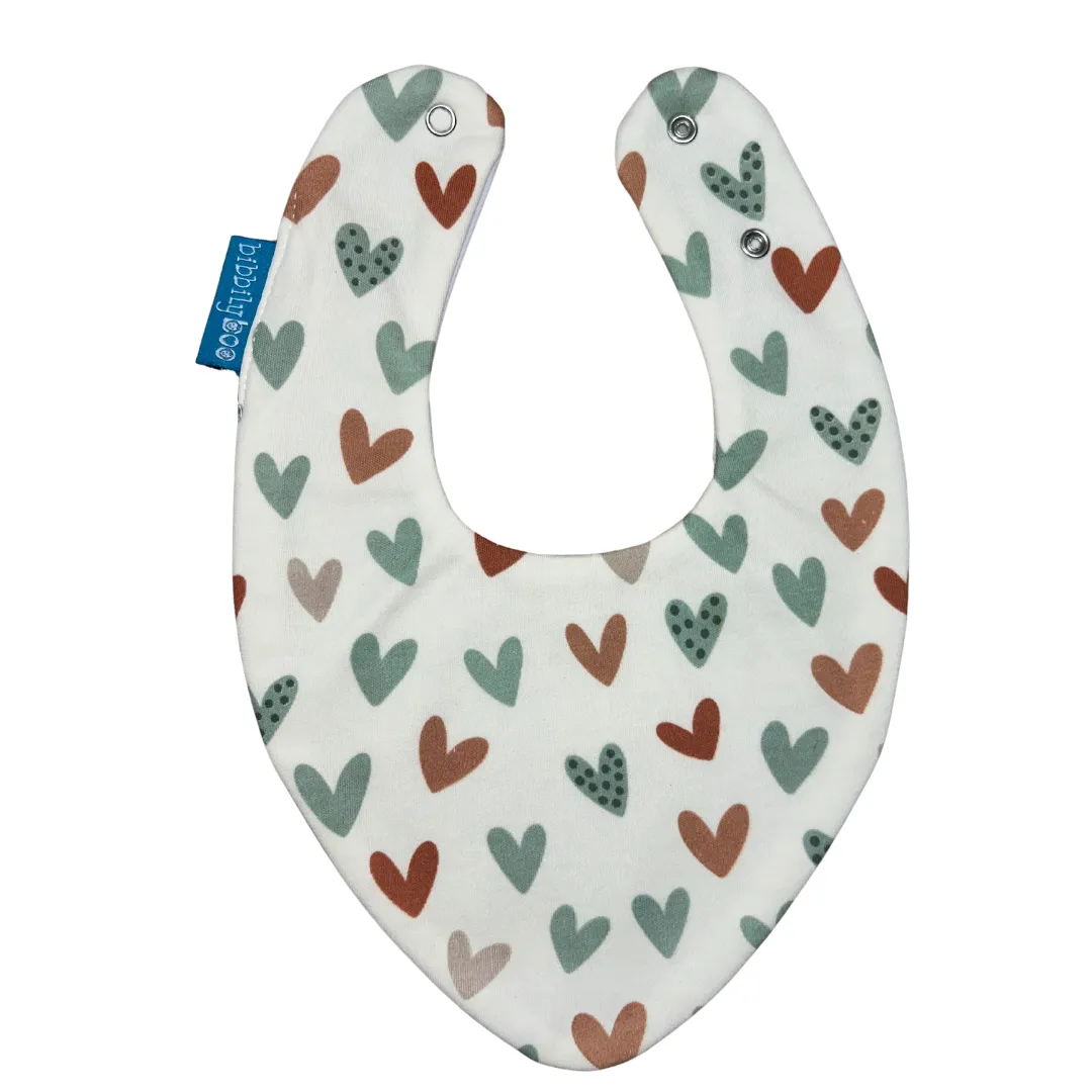 Strawberry & Hearts Bundle of 3 Waterproof Dribble Bibs