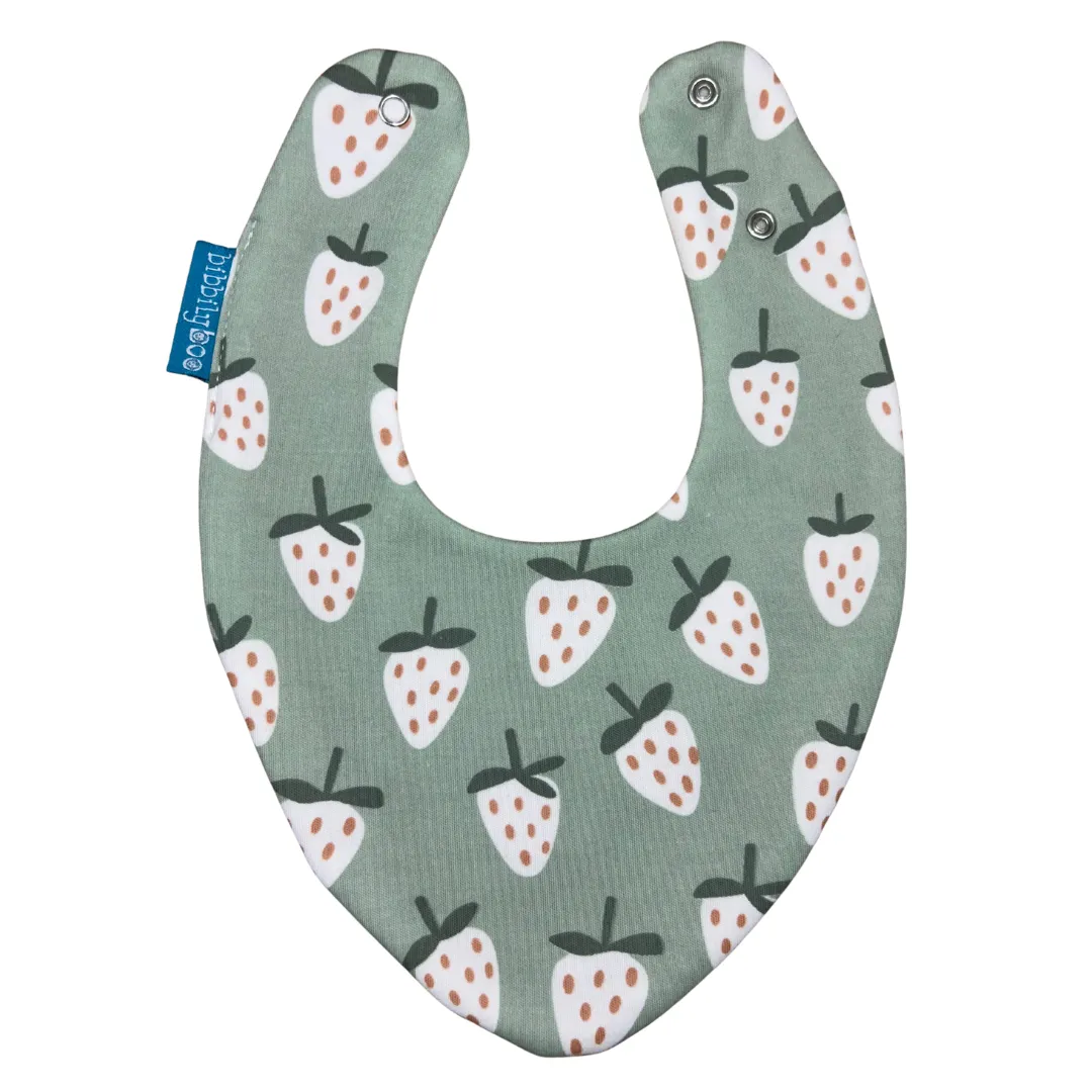 Strawberry & Hearts Bundle of 3 Waterproof Dribble Bibs