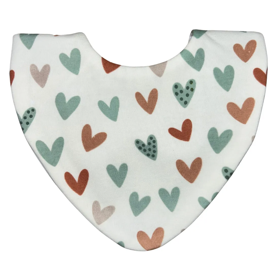 Strawberry & Hearts Bundle of 3 Waterproof Dribble Bibs