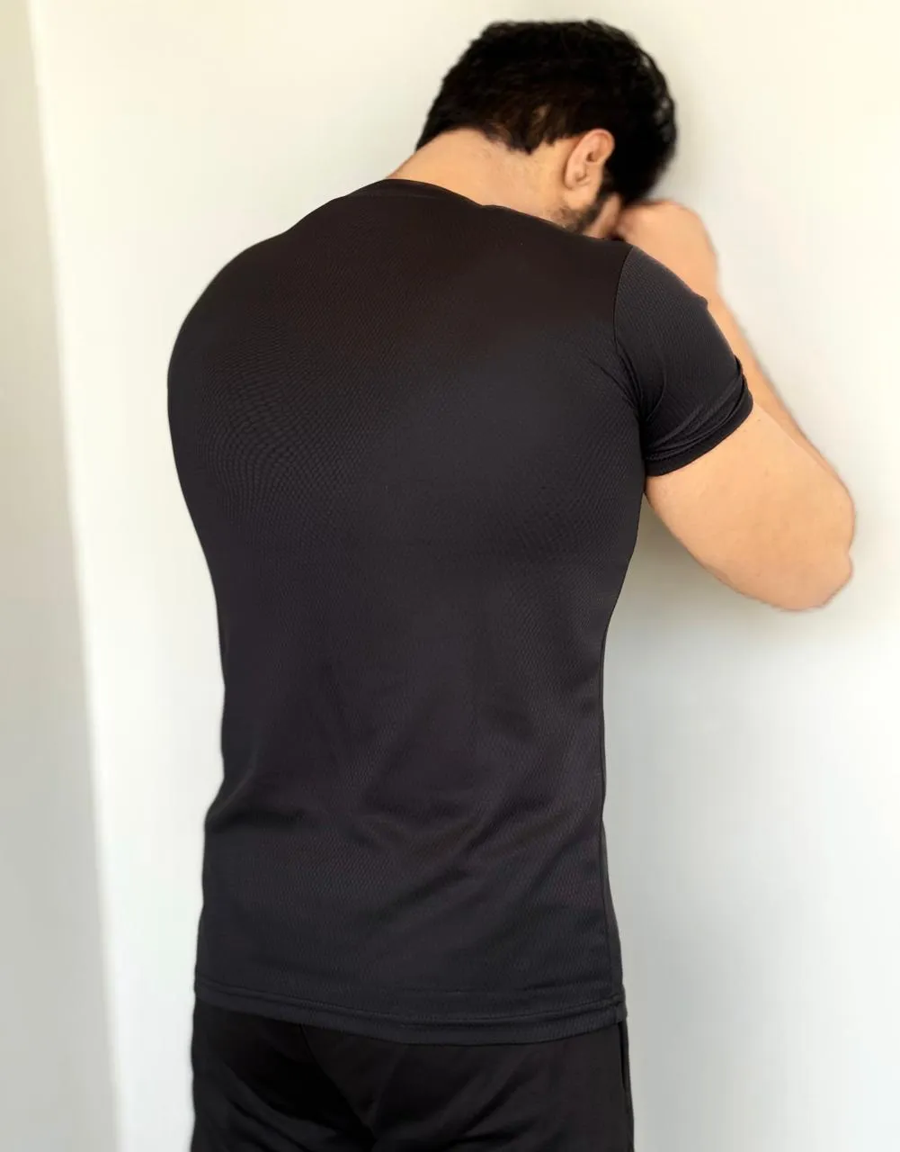 STRETCH EASE T-SHIRT FOR GYM WEAR SHIRT FOR MEN'S - BLACK