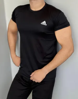 STRETCH EASE T-SHIRT FOR GYM WEAR SHIRT FOR MEN'S - BLACK