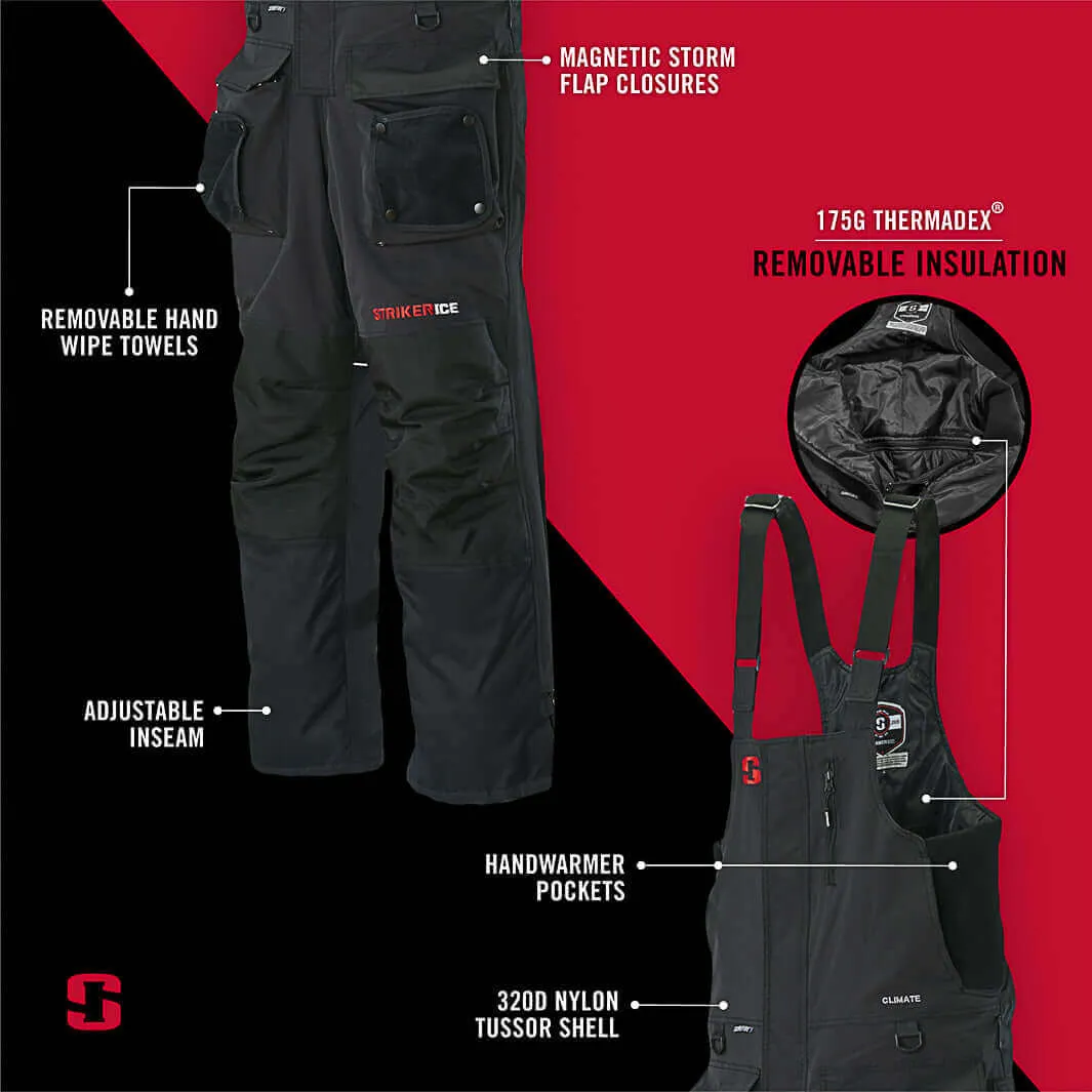Striker Climate Ice Fishing Bib Black