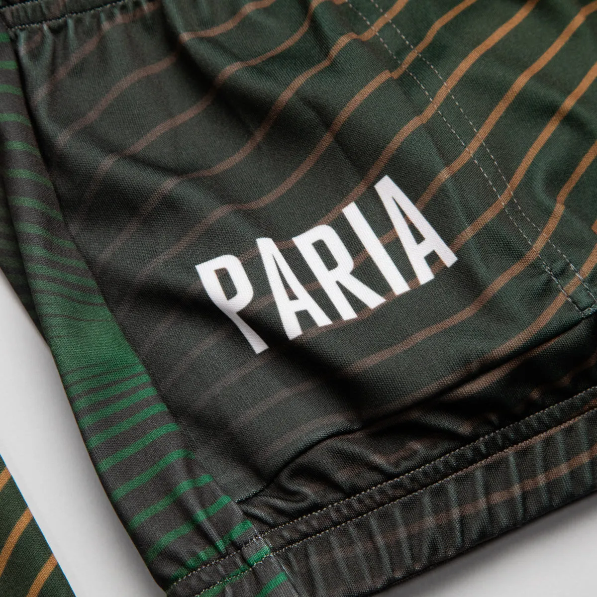 Striped Green Long Sleeve Aero Cycling Jersey