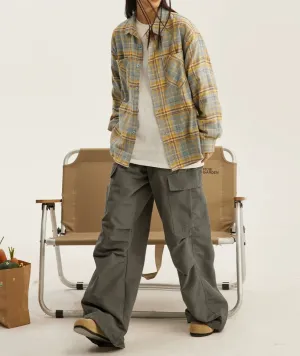 Stylish Dual-Tone Checkered Casual Long Sleeve Shirts