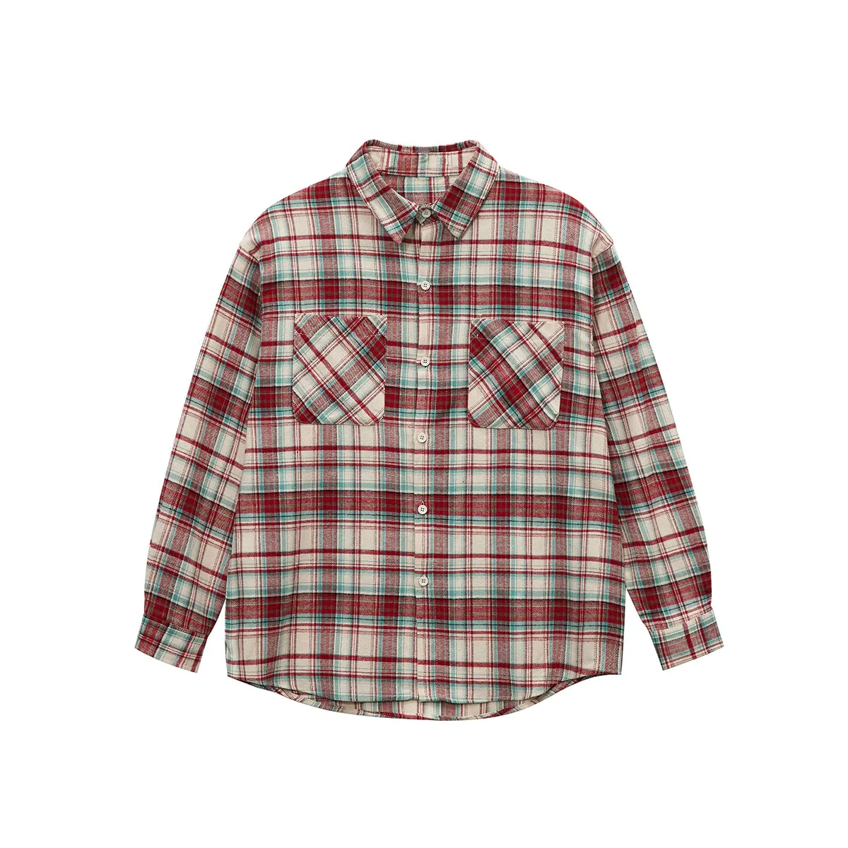 Stylish Dual-Tone Checkered Casual Long Sleeve Shirts
