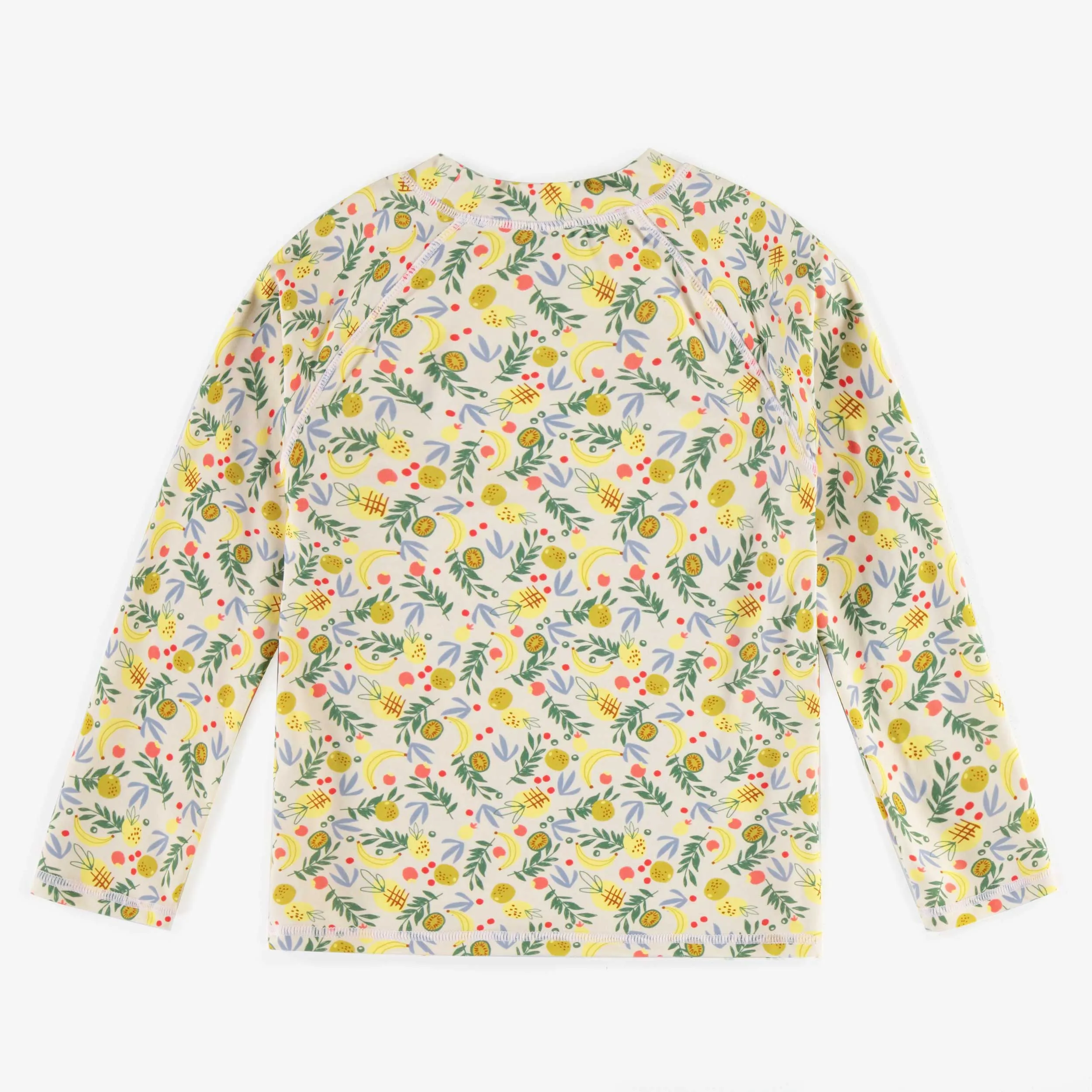 T-shirt de bain multicolore à motifs à manches longues, enfant || Multicolor patterned long sleeve bathing t-shirt, child