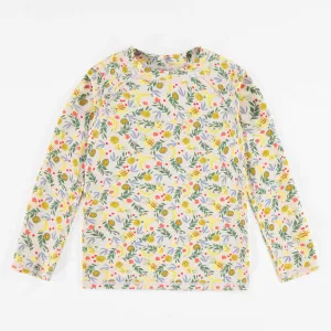 T-shirt de bain multicolore à motifs à manches longues, enfant || Multicolor patterned long sleeve bathing t-shirt, child