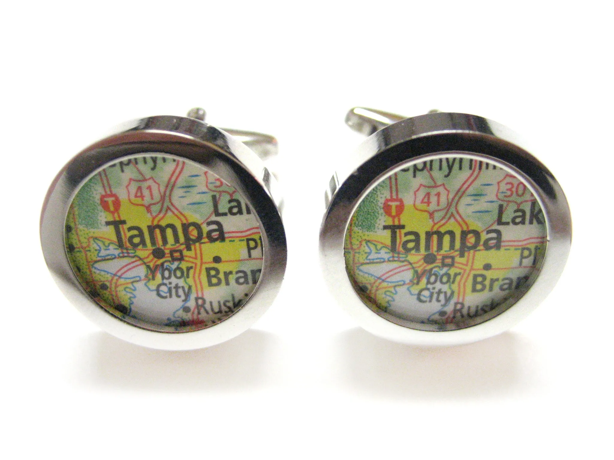 Tampa Florida Map Cufflinks
