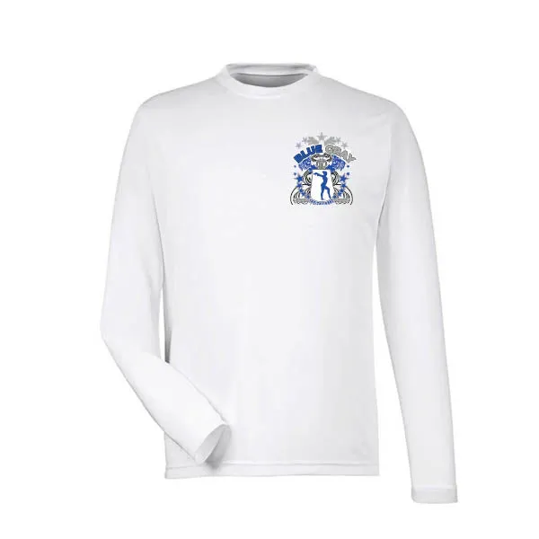 Team 365 Zone Performance Long Sleeve Shirts Blue Gray Invitational