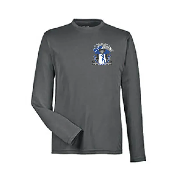 Team 365 Zone Performance Long Sleeve Shirts Blue Gray Invitational