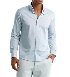 Techno Stretch Birdseye Shirt in Light Blue