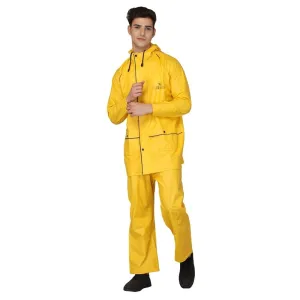 THE CLOWNFISH Rain Coat for Men Waterproof for Bike Reversible Double Layer with Hood Raincoat for Men. Set of Top and Bottom Packed in a Storage Bag Prime Pro Series (Brown, XXXX-Large)