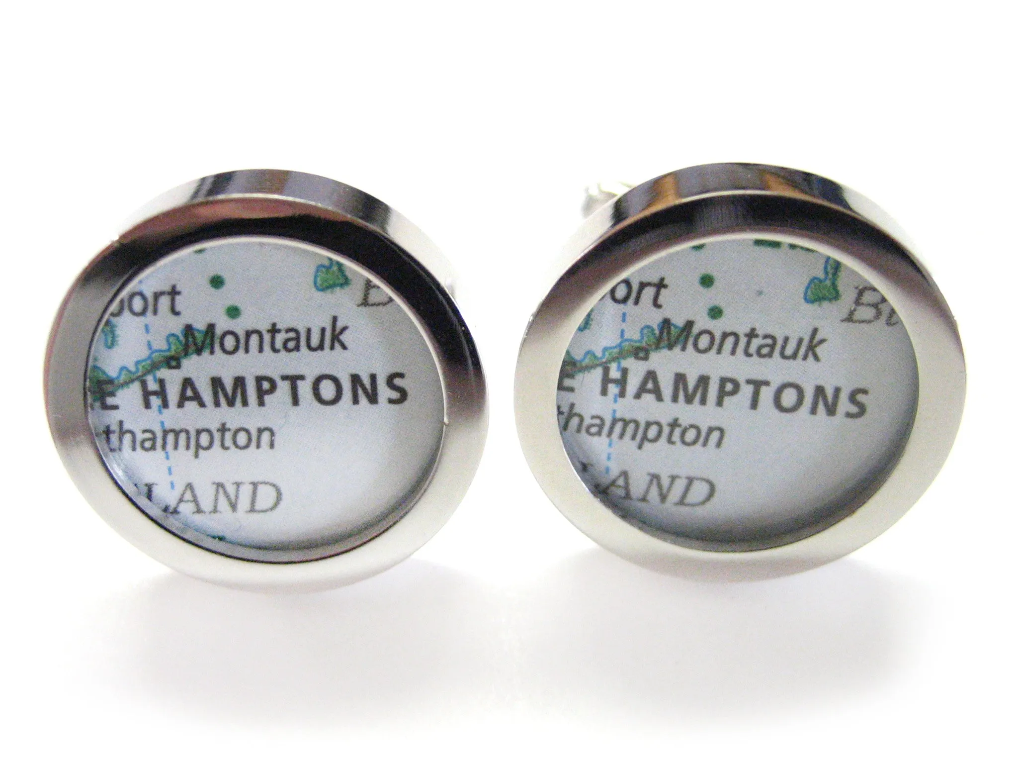 The Hamptons Map Cufflinks