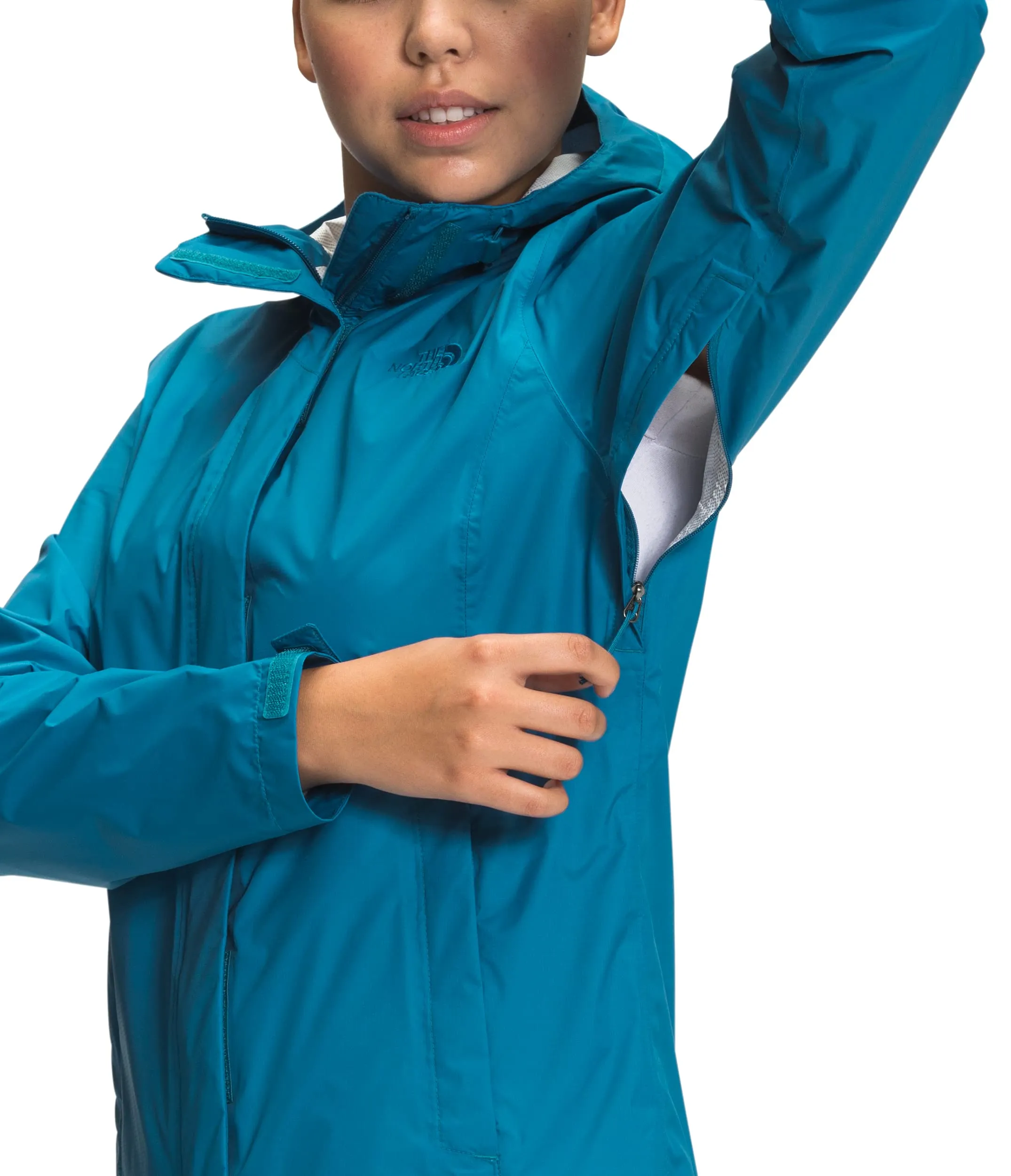 THE NORTH FACE Women’s Venture 2 Waterproof Hooded Rain Jacket (Standard and Plus Size), Banff Blue, Medium