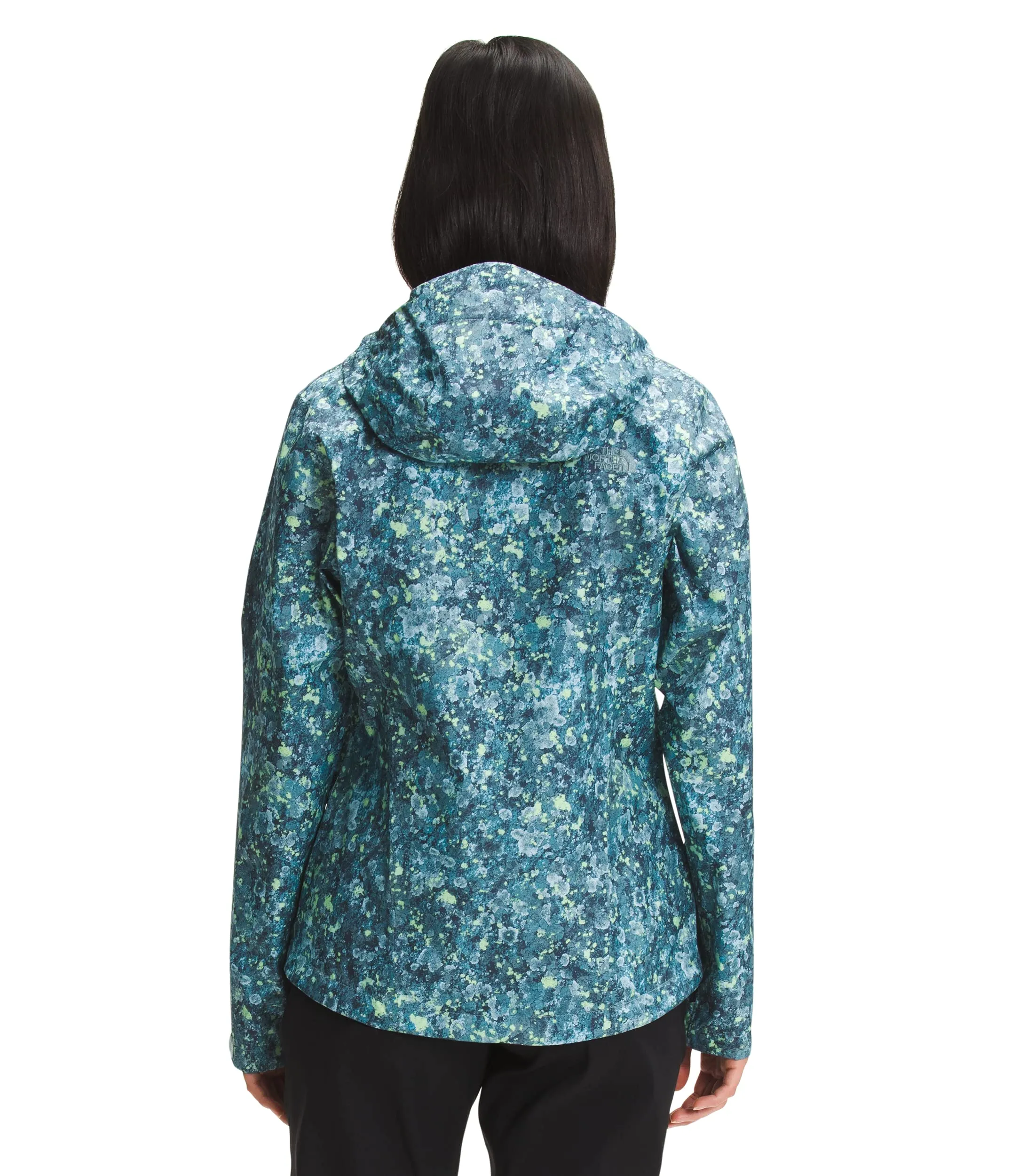 THE NORTH FACE Women’s Venture 2 Waterproof Hooded Rain Jacket (Standard and Plus Size), Beta Blue Lichen Print, Small