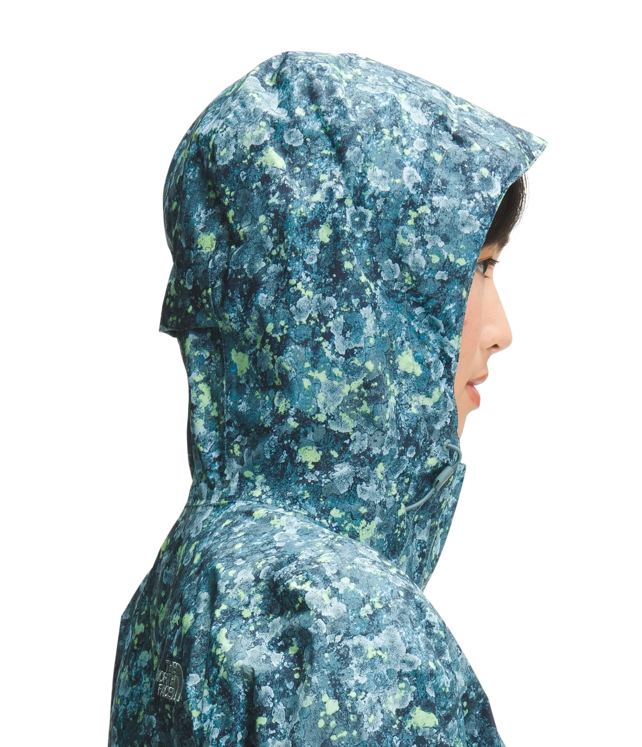 THE NORTH FACE Women’s Venture 2 Waterproof Hooded Rain Jacket (Standard and Plus Size), Beta Blue Lichen Print, Small
