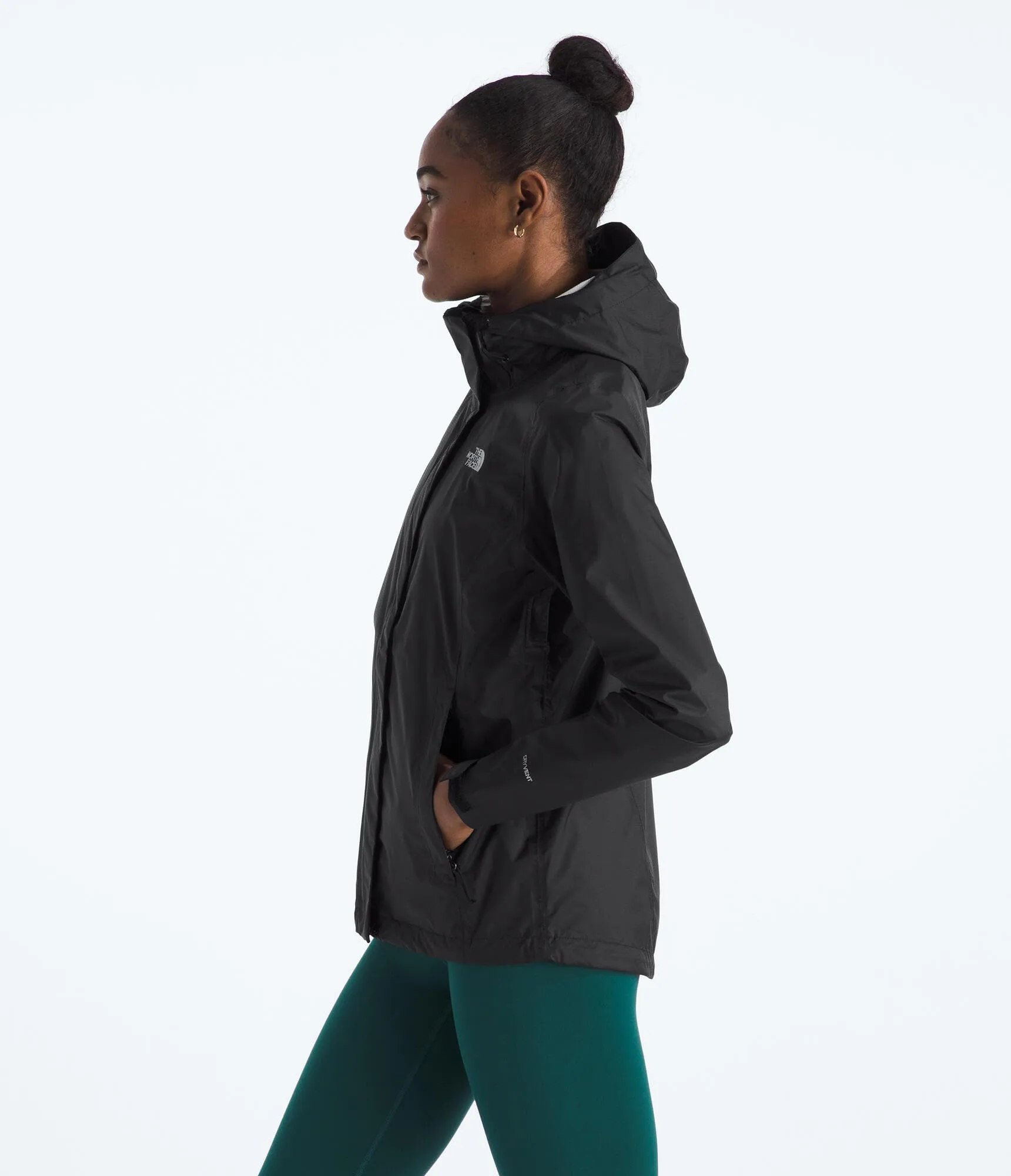 THE NORTH FACE Women’s Venture 2 Waterproof Hooded Rain Jacket (Standard and Plus Size) X-Small Tnf Black