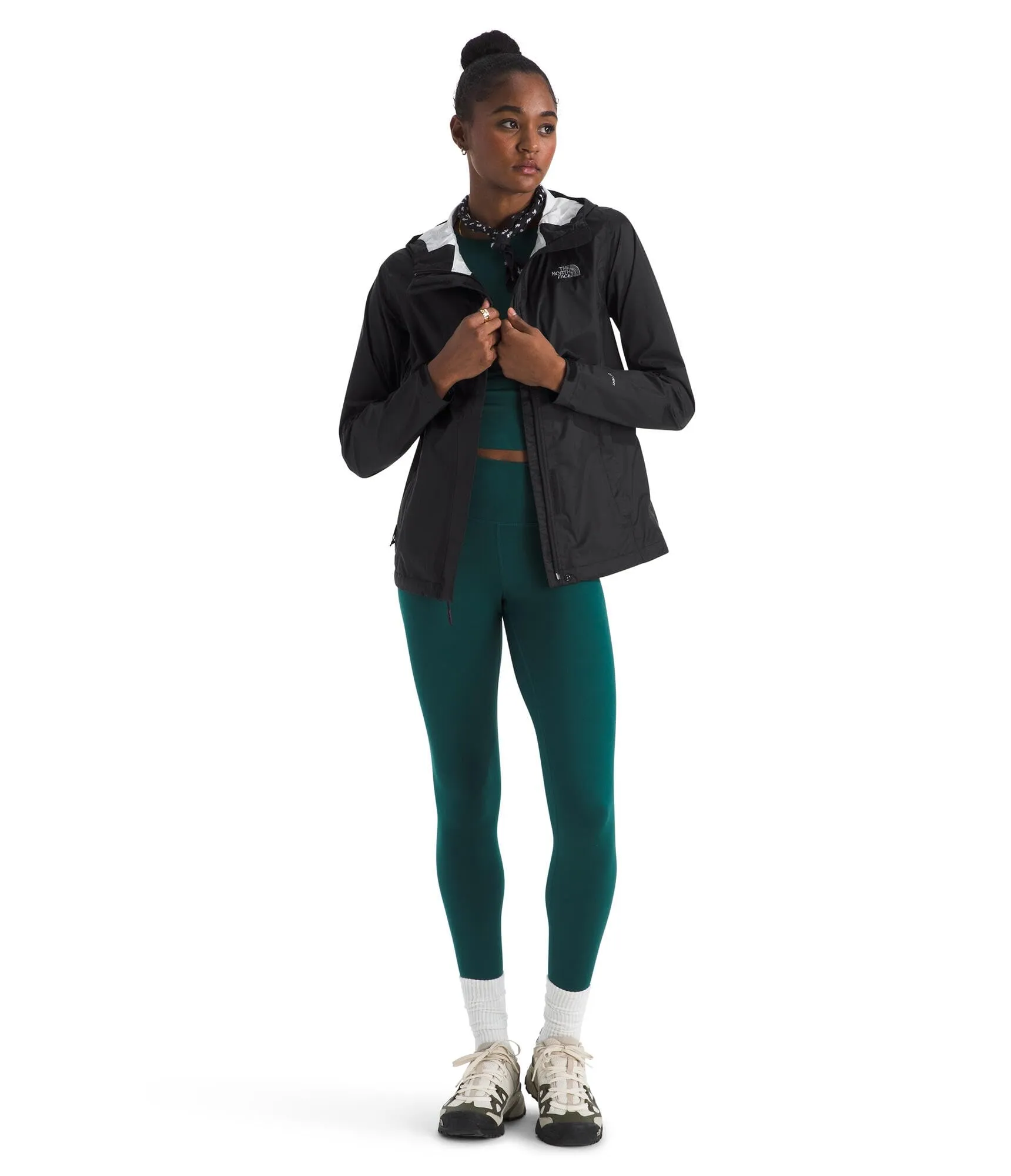 THE NORTH FACE Women’s Venture 2 Waterproof Hooded Rain Jacket (Standard and Plus Size) X-Small Tnf Black