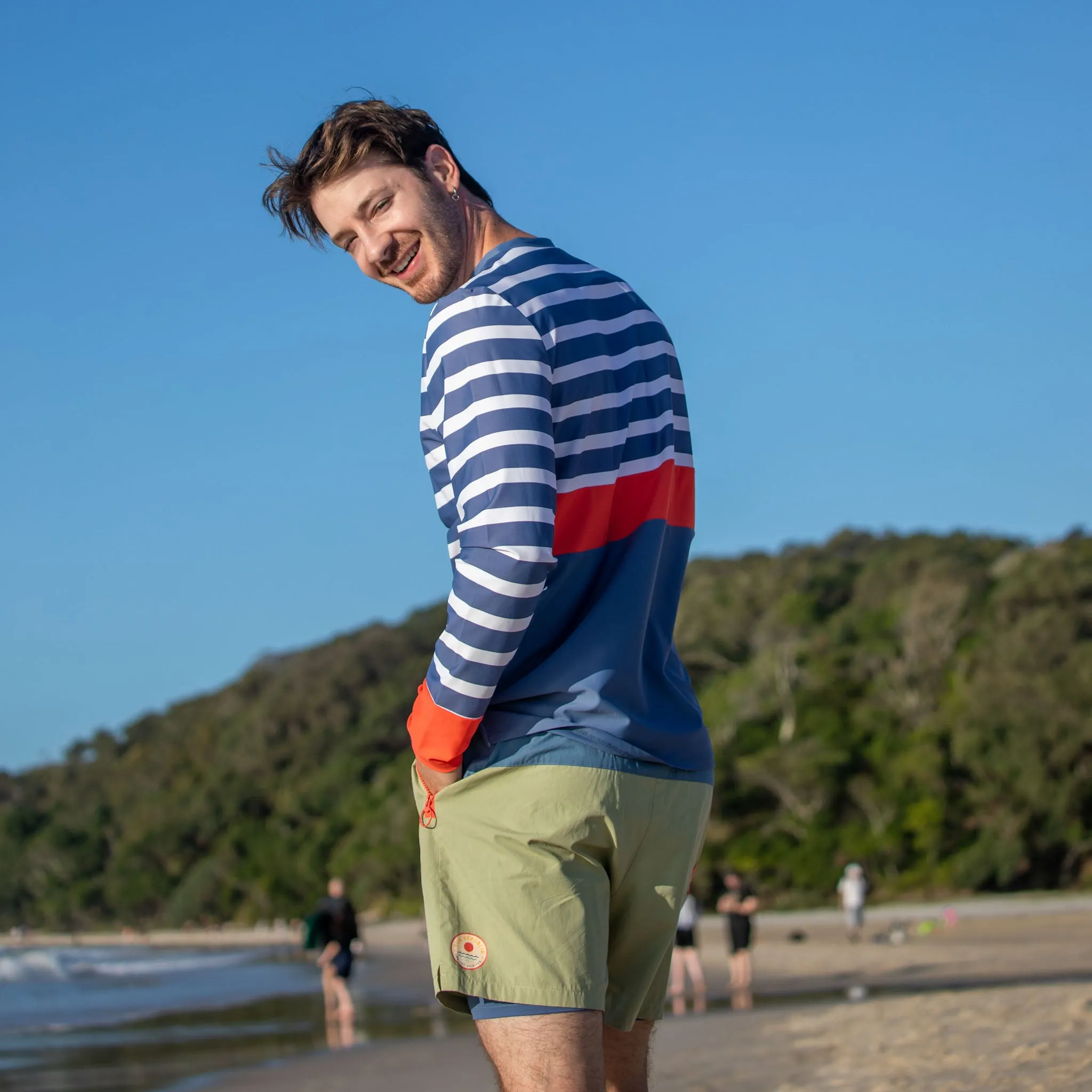 THE SUN SEEKER RASHIE | LONG SLEEVE | STRIPE BLUE