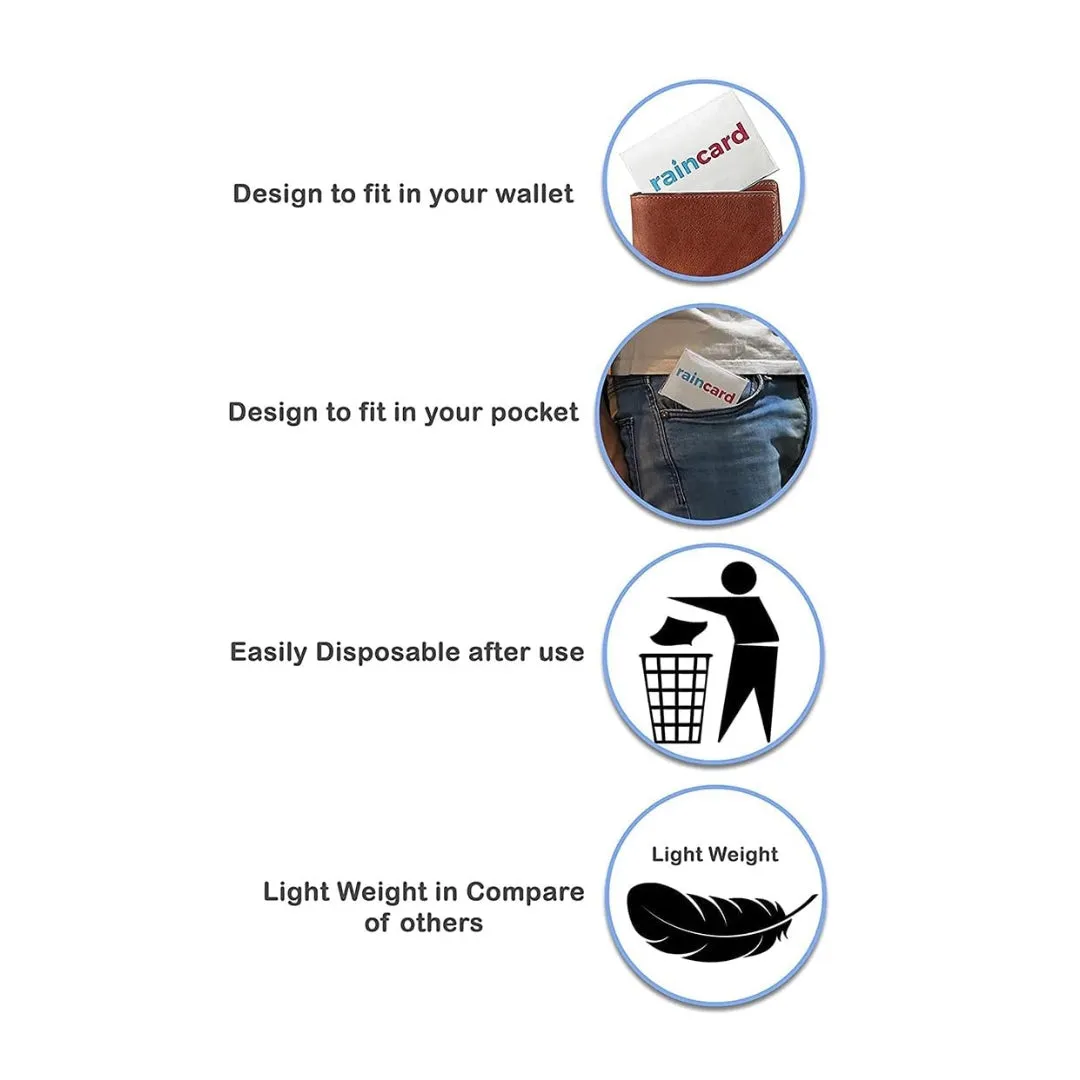 Thick Disposable Rain Coat Emergency , Pack Of 6