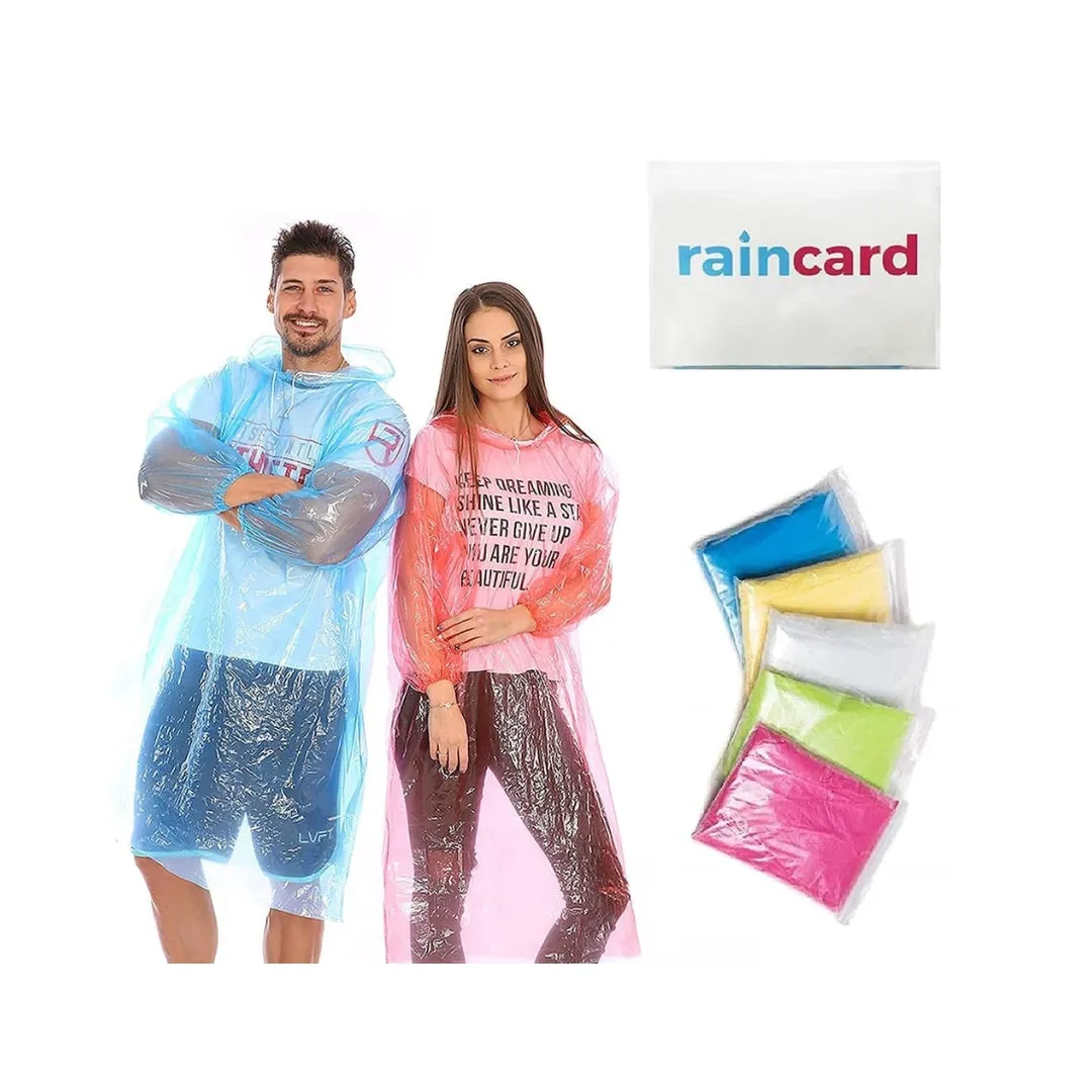 Thick Disposable Rain Coat Emergency , Pack Of 6