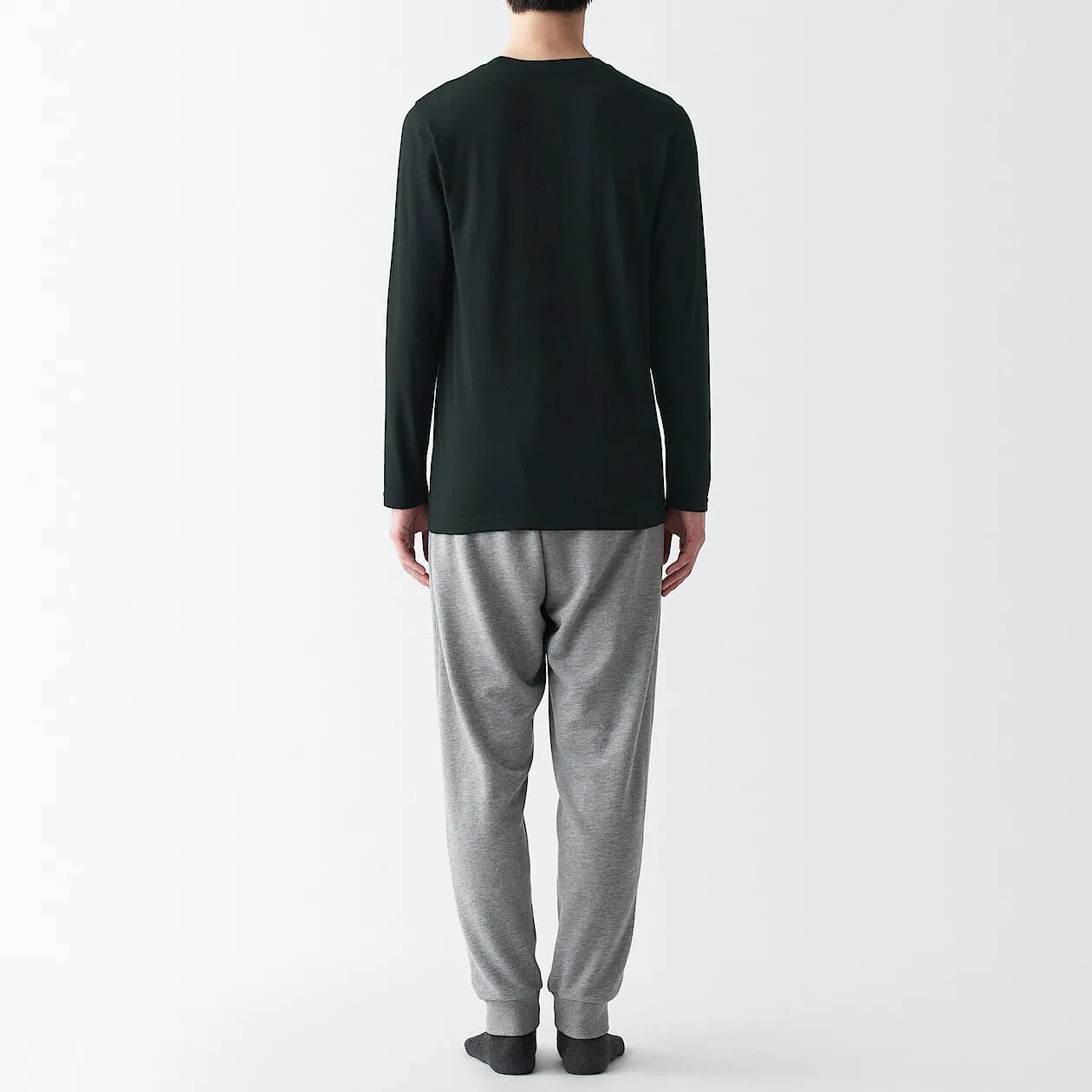 Thin Cotton Blend Crew Neck Long Sleeve T-shirt 