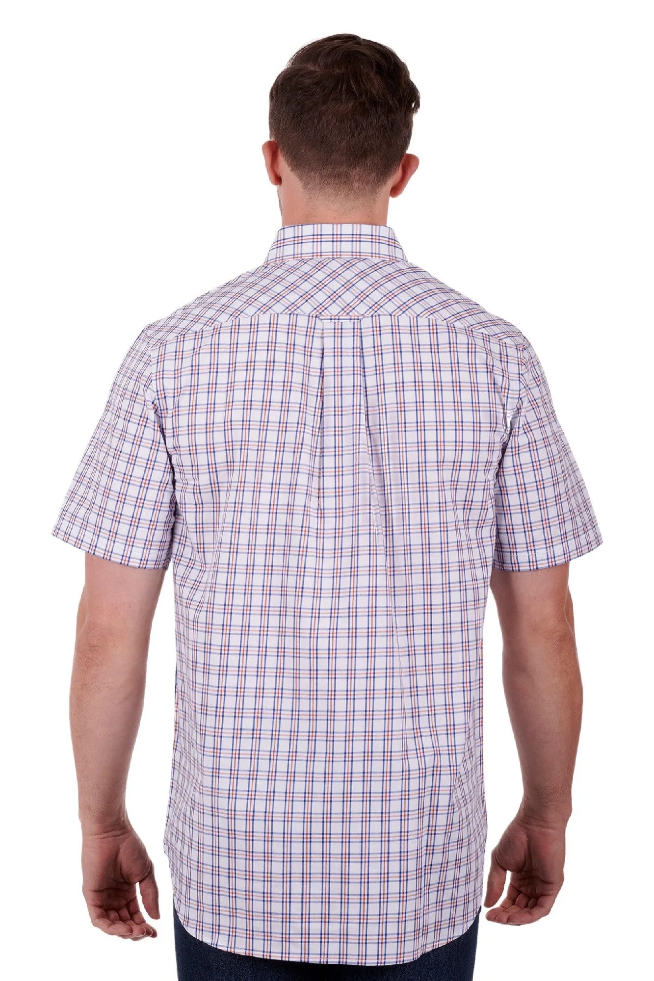Thomas Cook Mens Evan Short Sleeve Shirt - Blue/Orange