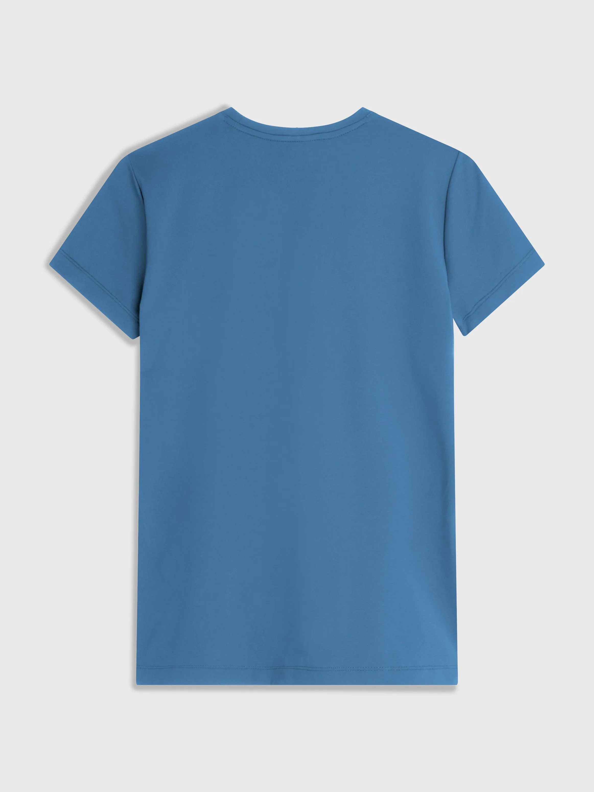 Tommy Hilfiger Crest Rhinestone performance t-shirt in blue coast