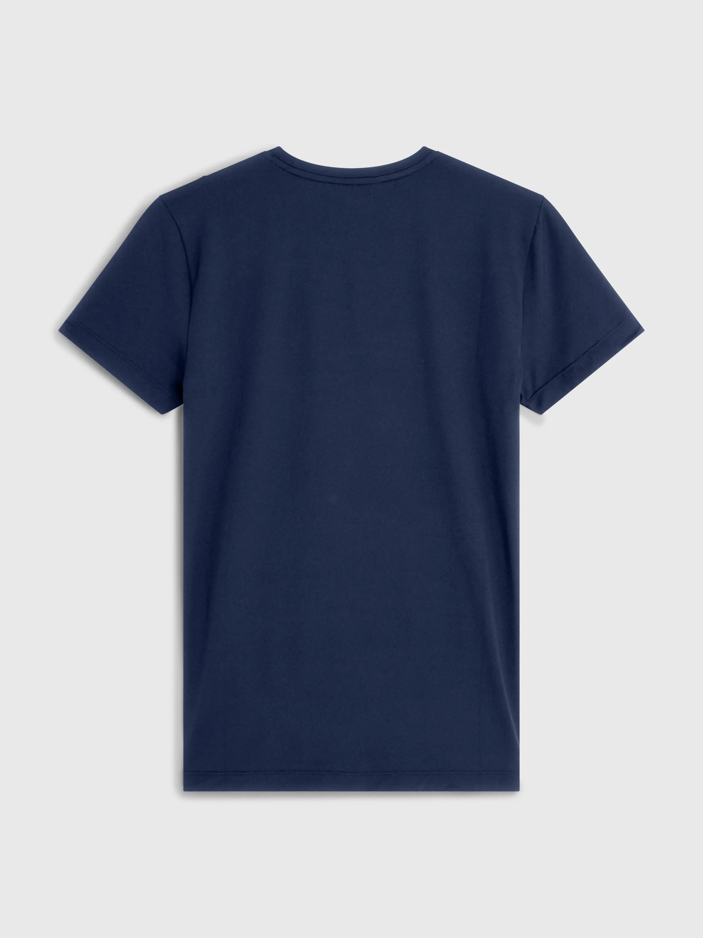 Tommy Hilfiger Crest Rhinestone performance t-shirt in Desert sky