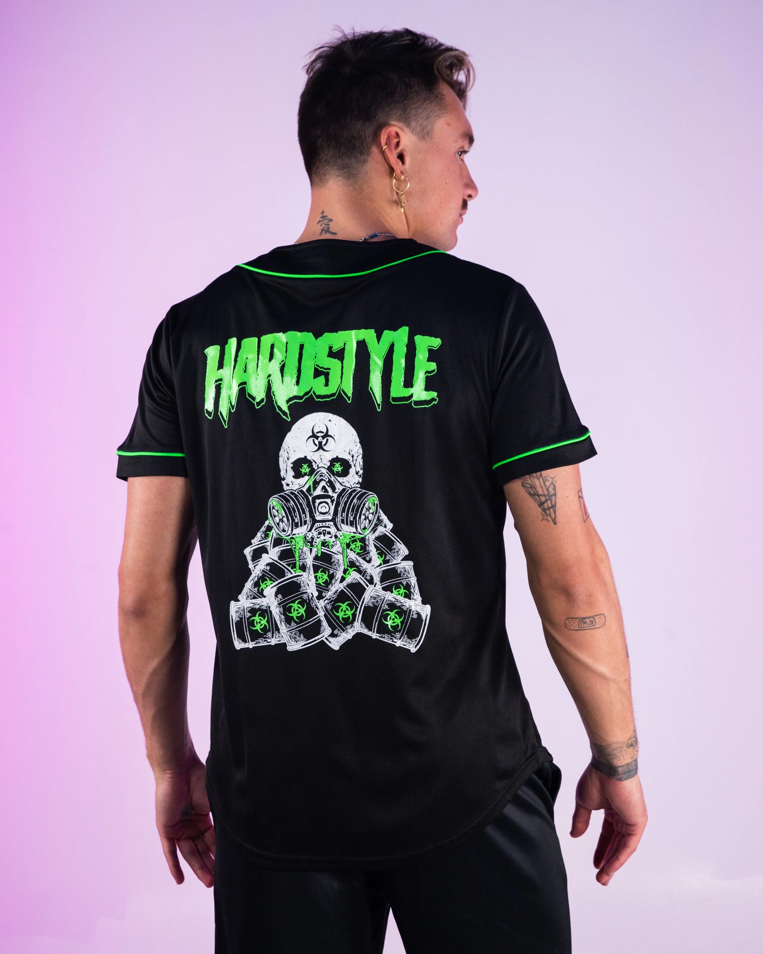 Toxic Wasteland Hardstyle UV Green Baseball Jersey