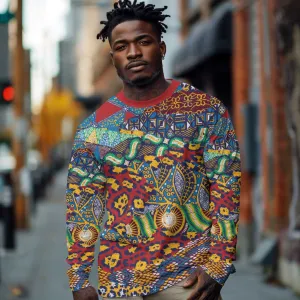 Traditional African Animal Skins Pattern Long Sleeve Shirt LT9