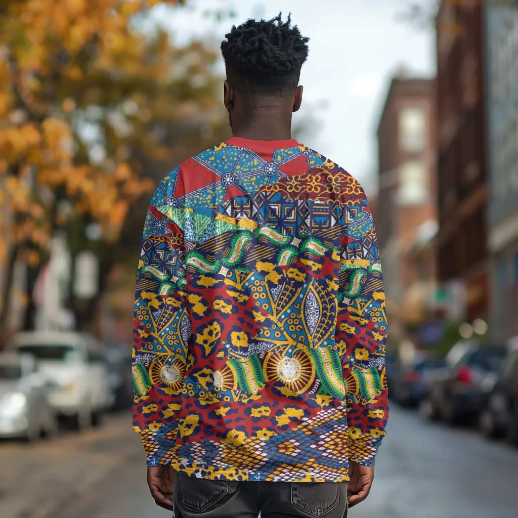 Traditional African Animal Skins Pattern Long Sleeve Shirt LT9