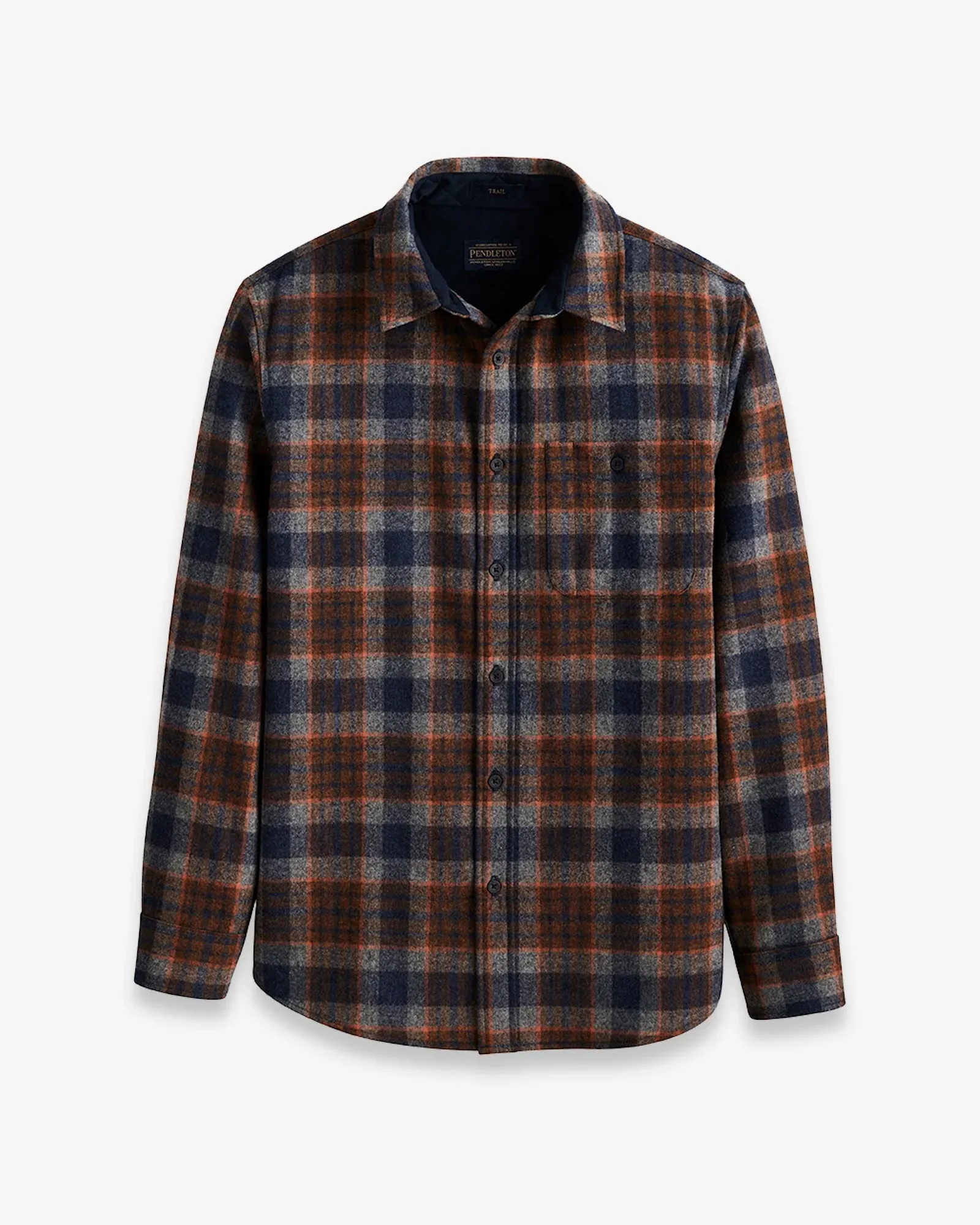 Trail Shirt - Navy Mix/Orange