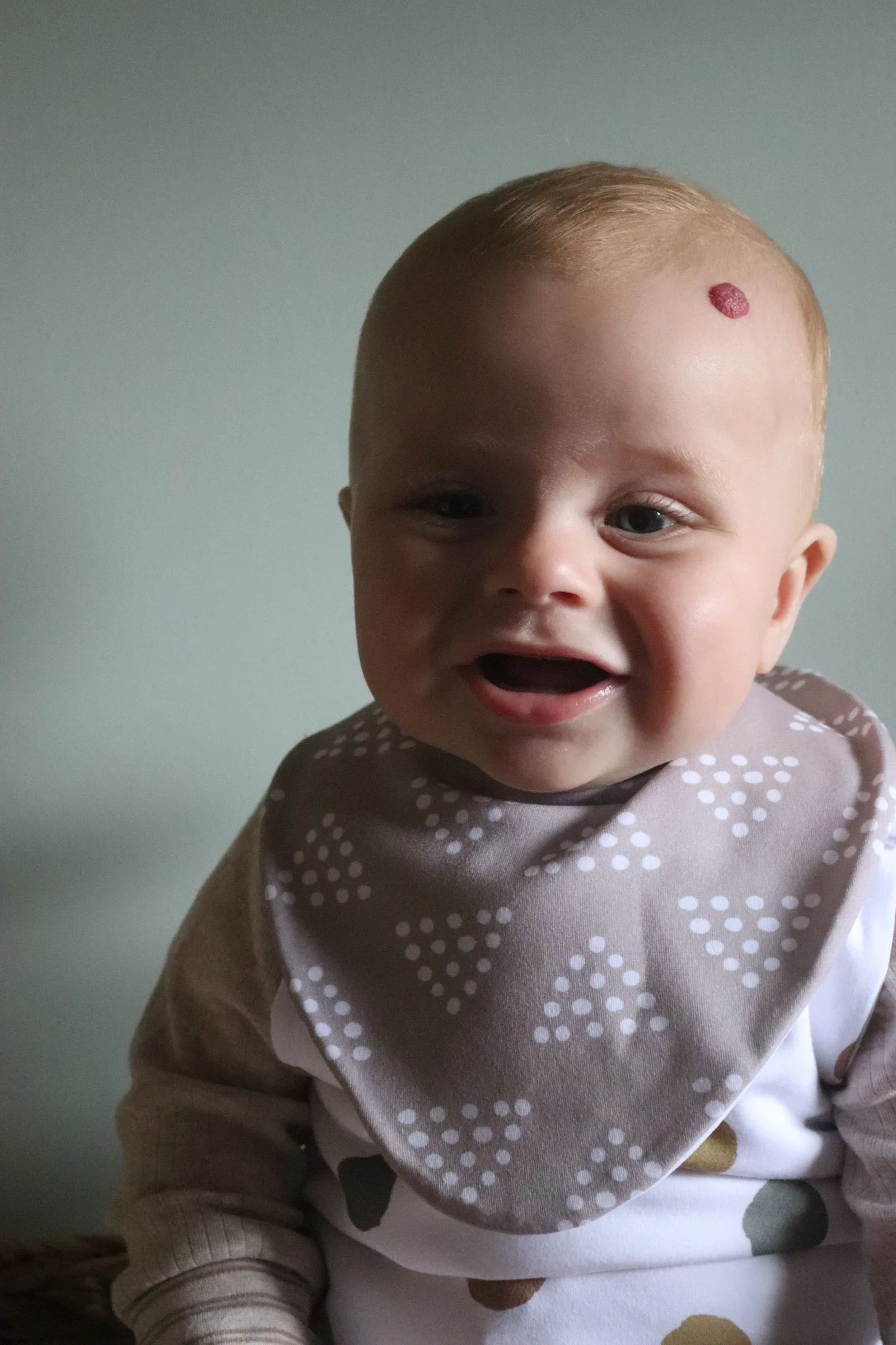 Triangle Dots Waterproof Dribble Bib