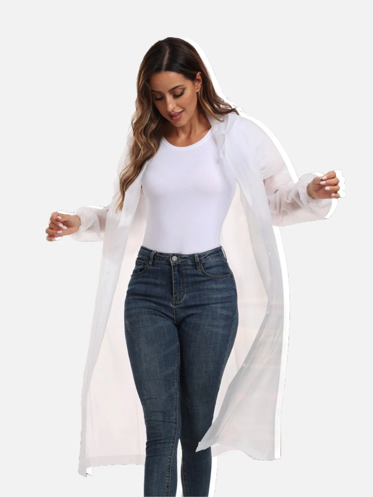 Two-Piece EVA Raincoats Reusable Rain Ponchos