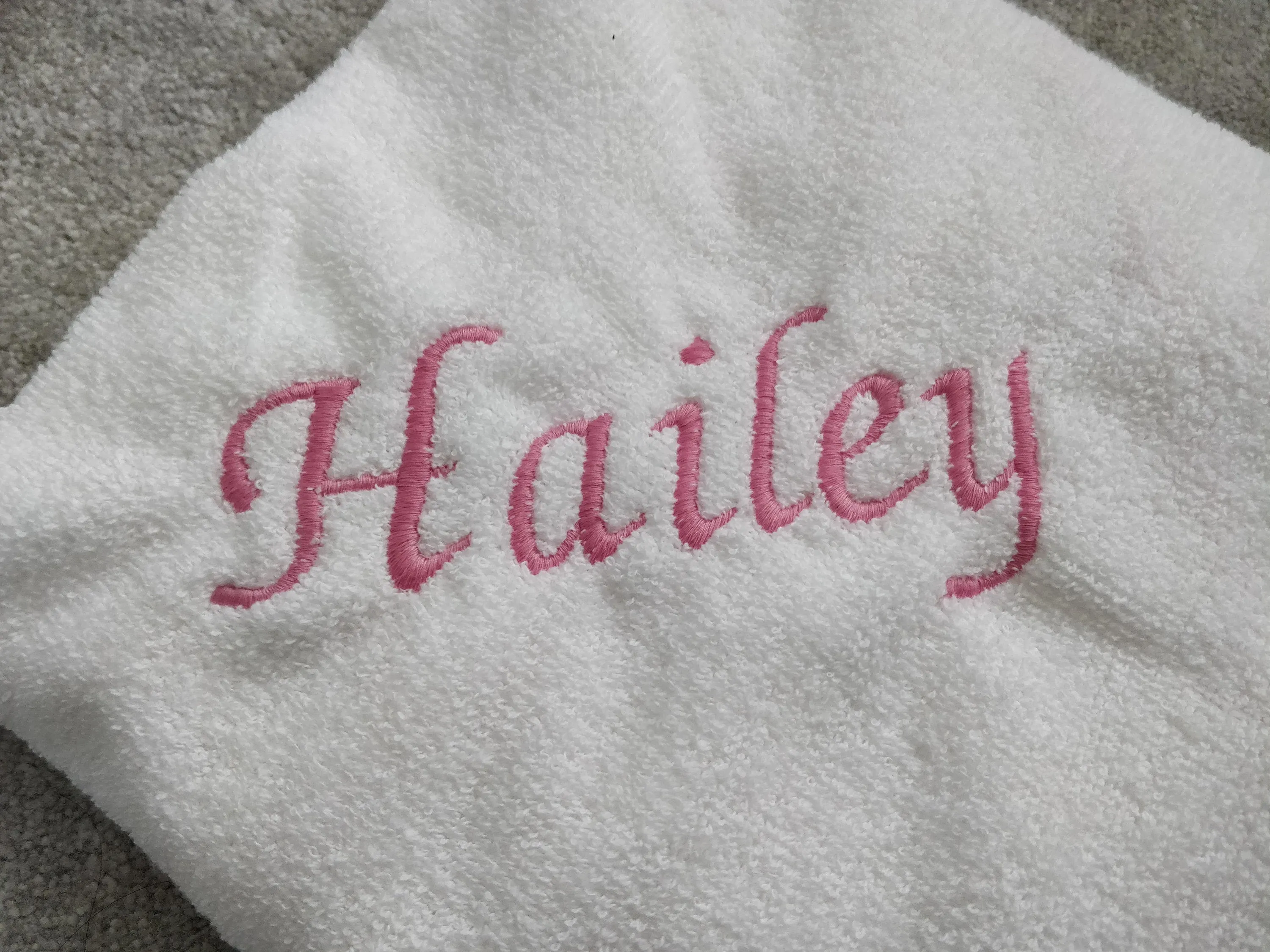 Unicorn Print Personalised Soft & Lightweight Baby Hooded Bath Towel