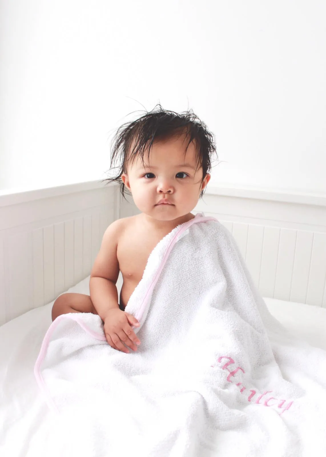Unicorn Print Personalised Soft & Lightweight Baby Hooded Bath Towel