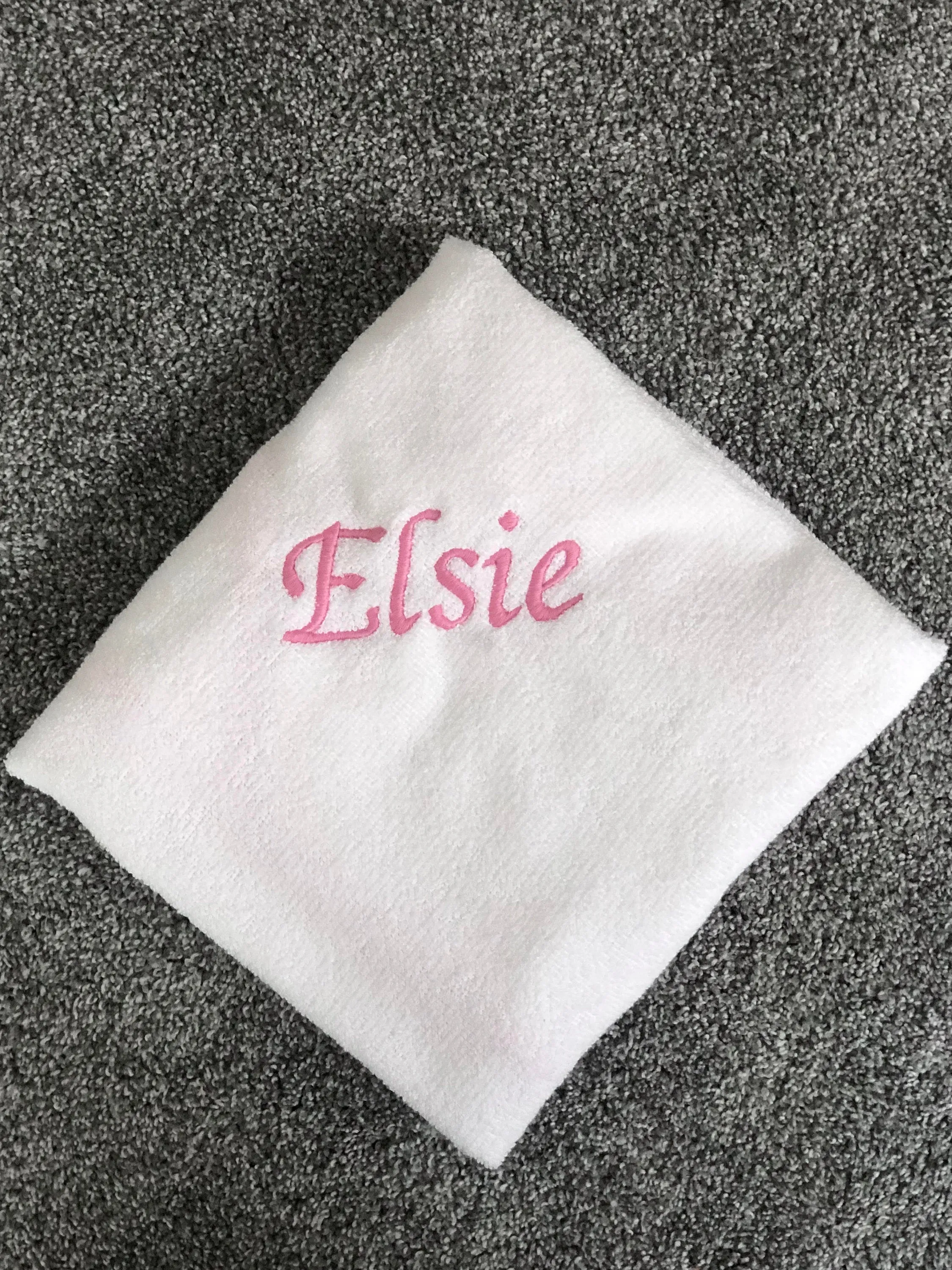 Unicorn Print Personalised Soft & Lightweight Baby Hooded Bath Towel