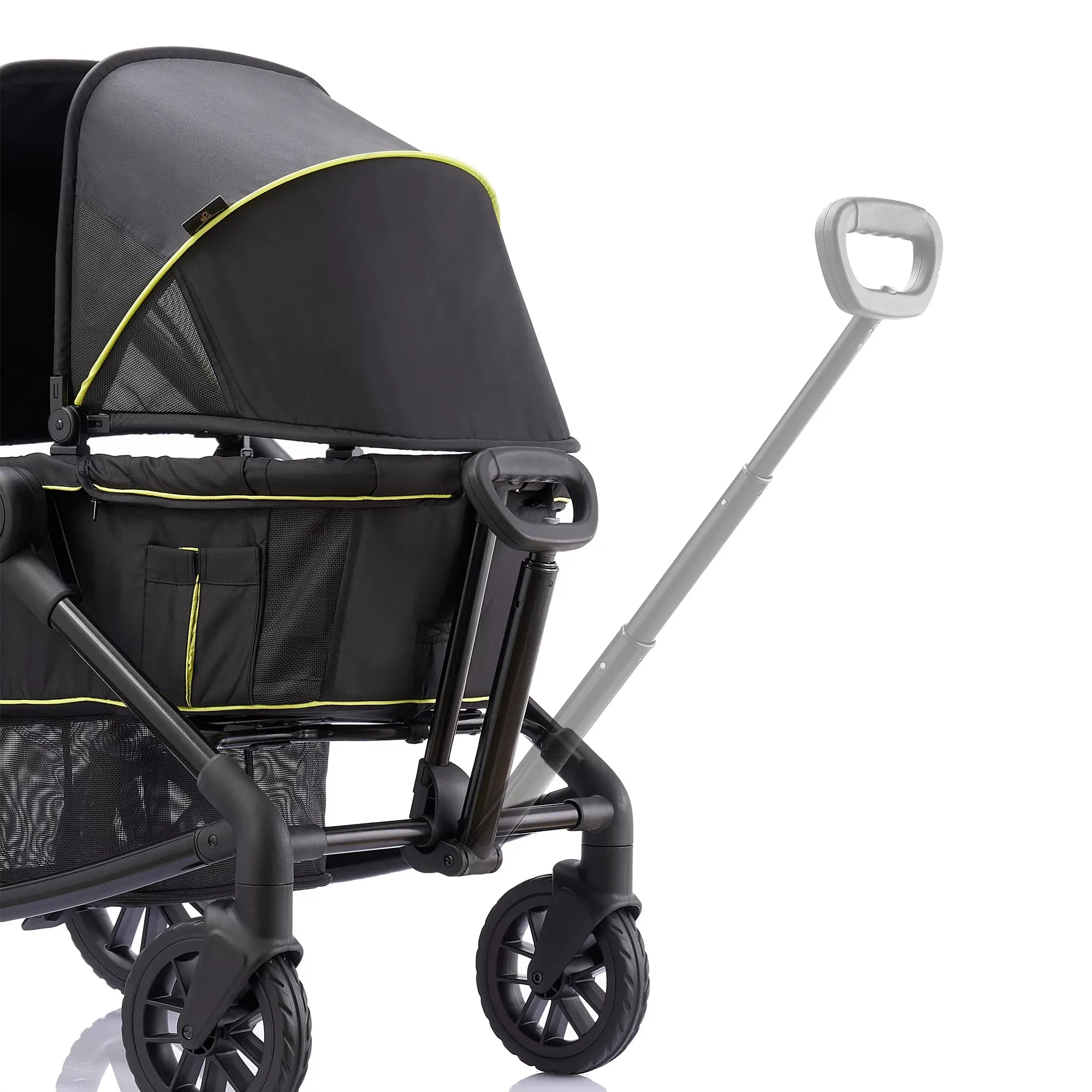 Unisex 2-Seat Wagon Stroller Folding Baby Stroller with Adjustable Canopy, 6 Months - 5 Years Old