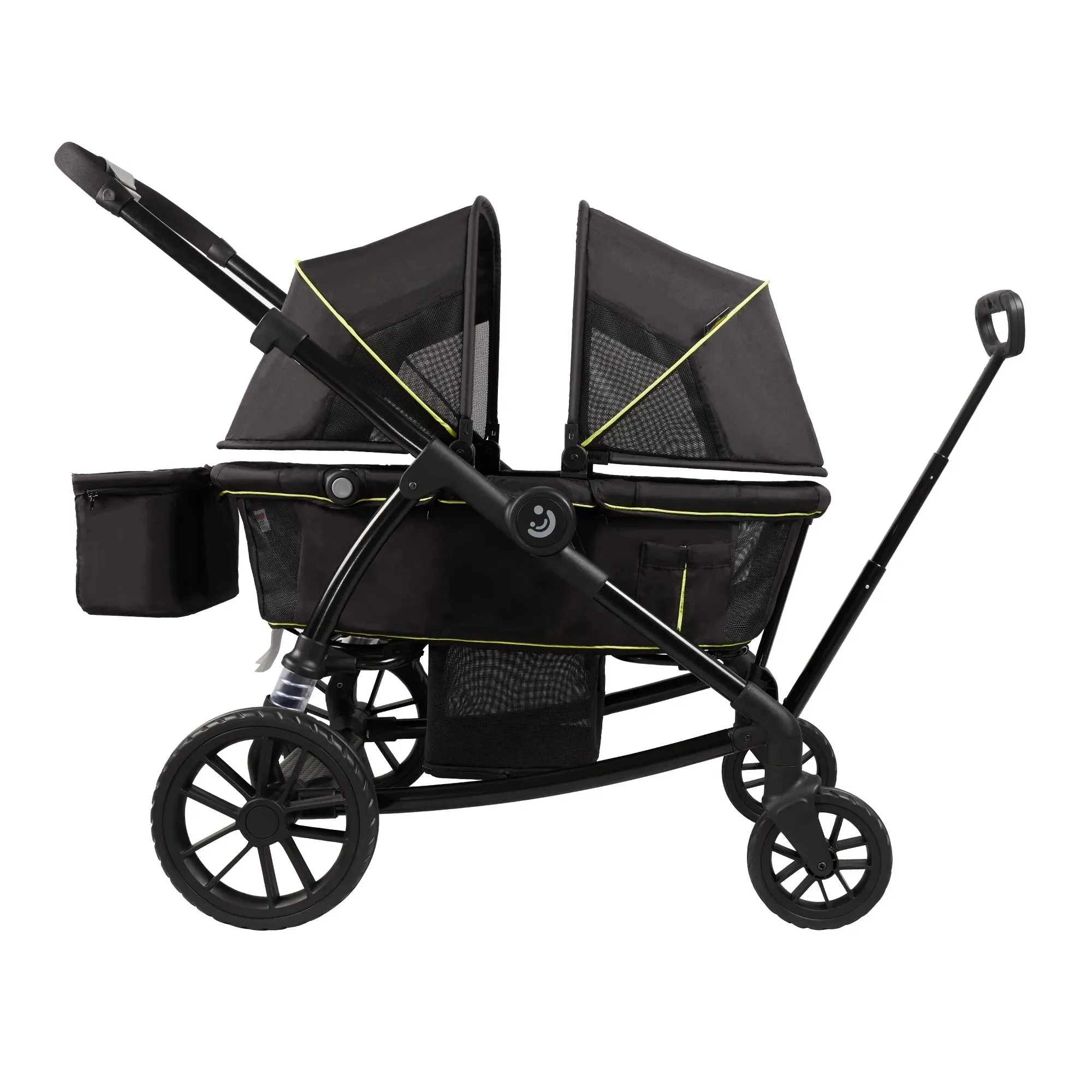 Unisex 2-Seat Wagon Stroller Folding Baby Stroller with Adjustable Canopy, 6 Months - 5 Years Old