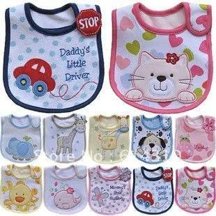 Unisex 3 PC Mixed Breathable Cotton Baby Bibs Waterproof Infant Bibs High Quality Stylish Design For Baby