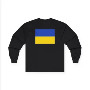 Victory is  Blue & Yellow Cotton Long Sleeve Tee