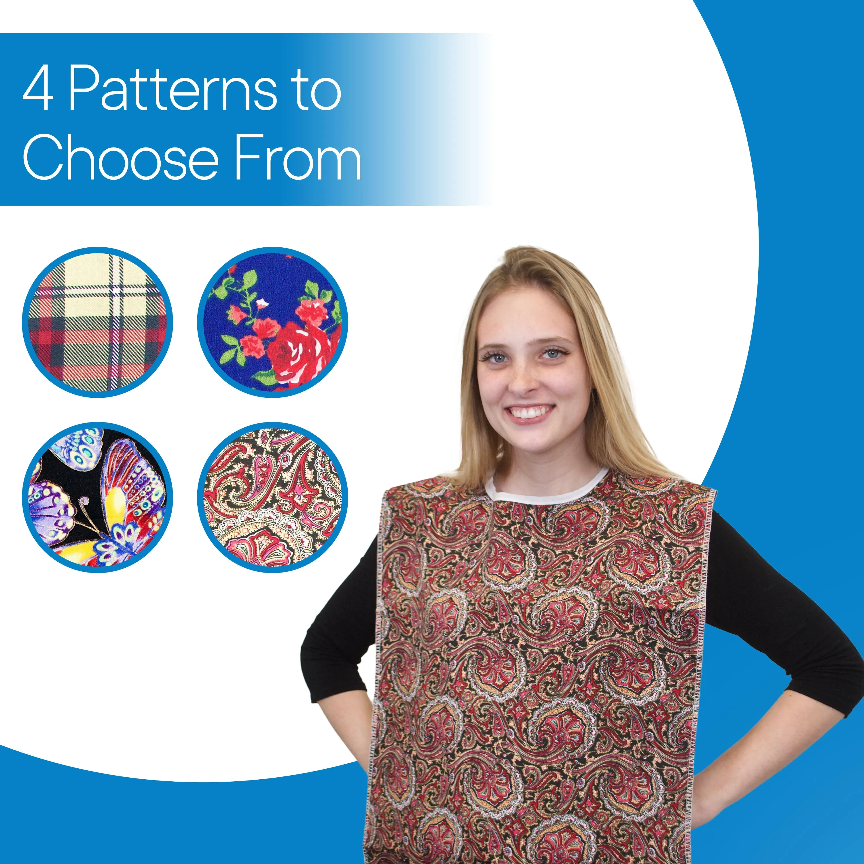 Washable Adult Bib (Vivid Butterfly)