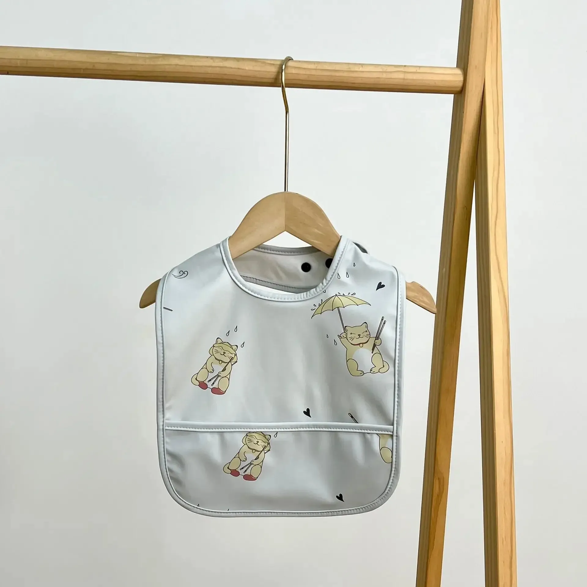 Waterproof Baby Bibs Cartoon Newborns Kids Burp Cloth Art Smock Feeding Bib Apron Pocket Infant Toddler Boys Girls Saliva Towel