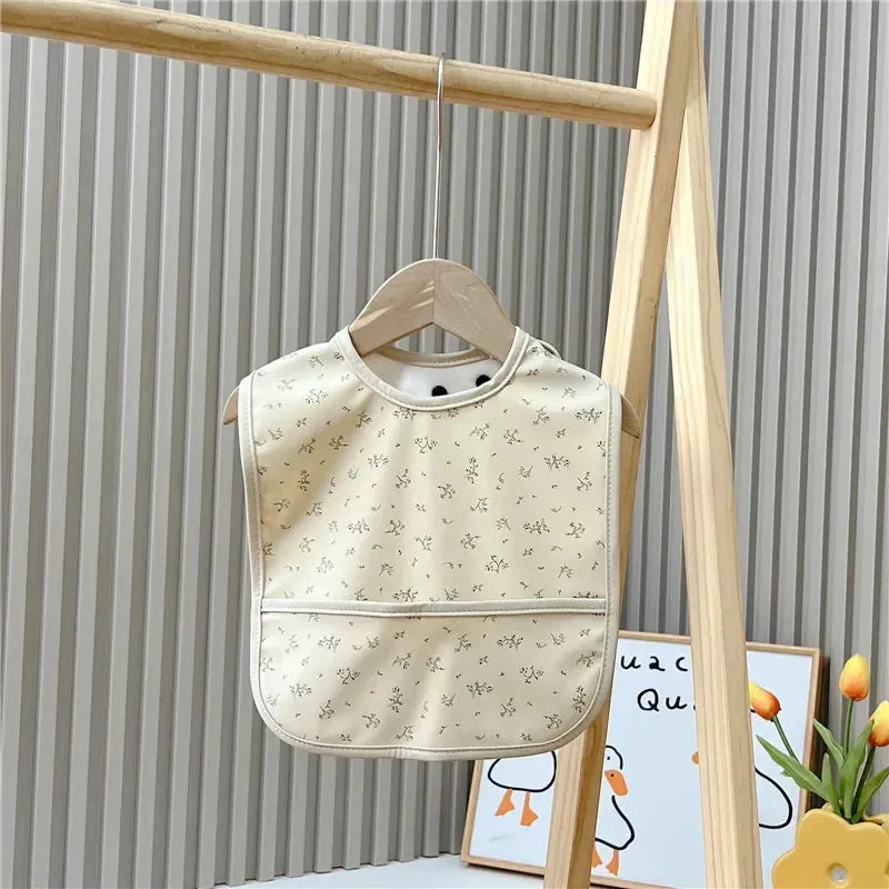 Waterproof Baby Bibs Cartoon Newborns Kids Burp Cloth Art Smock Feeding Bib Apron Pocket Infant Toddler Boys Girls Saliva Towel